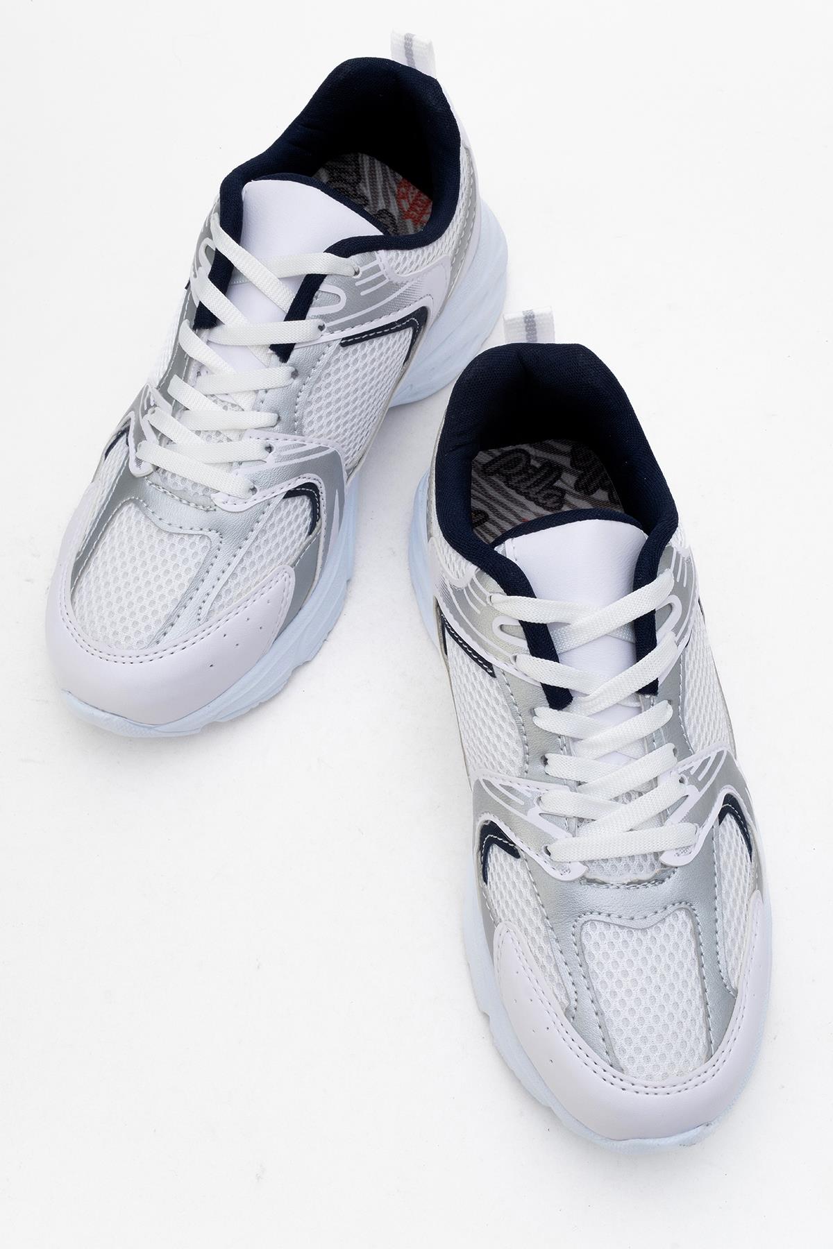 Kadın Anorak Yüksek Taban Spor Ayakkabı BEYAZ LACİ - Görsel 6