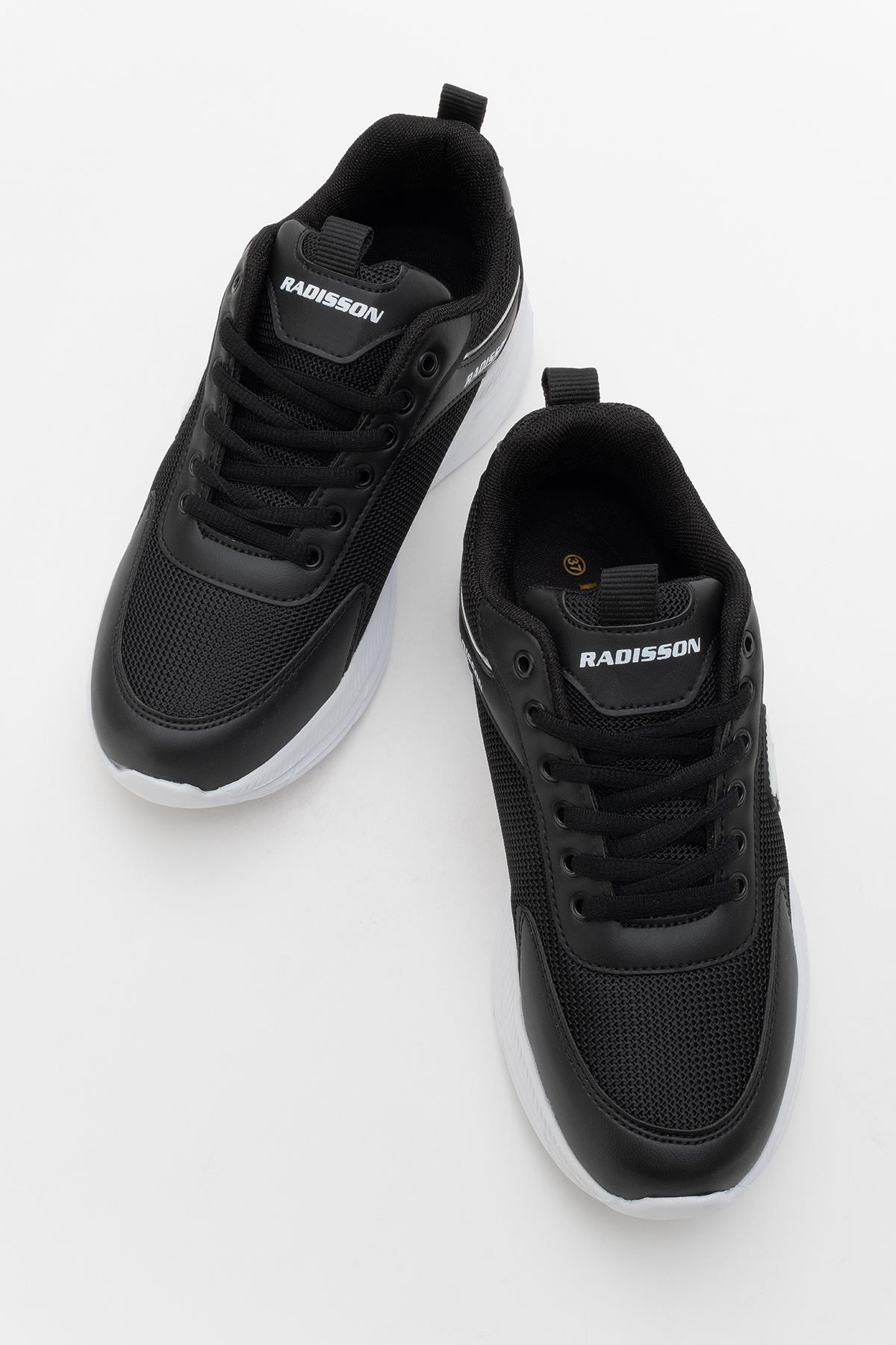 Cırtlı Anorak Kadın Spor Ayakkabı SİYAH BEYAZ - Görsel 6