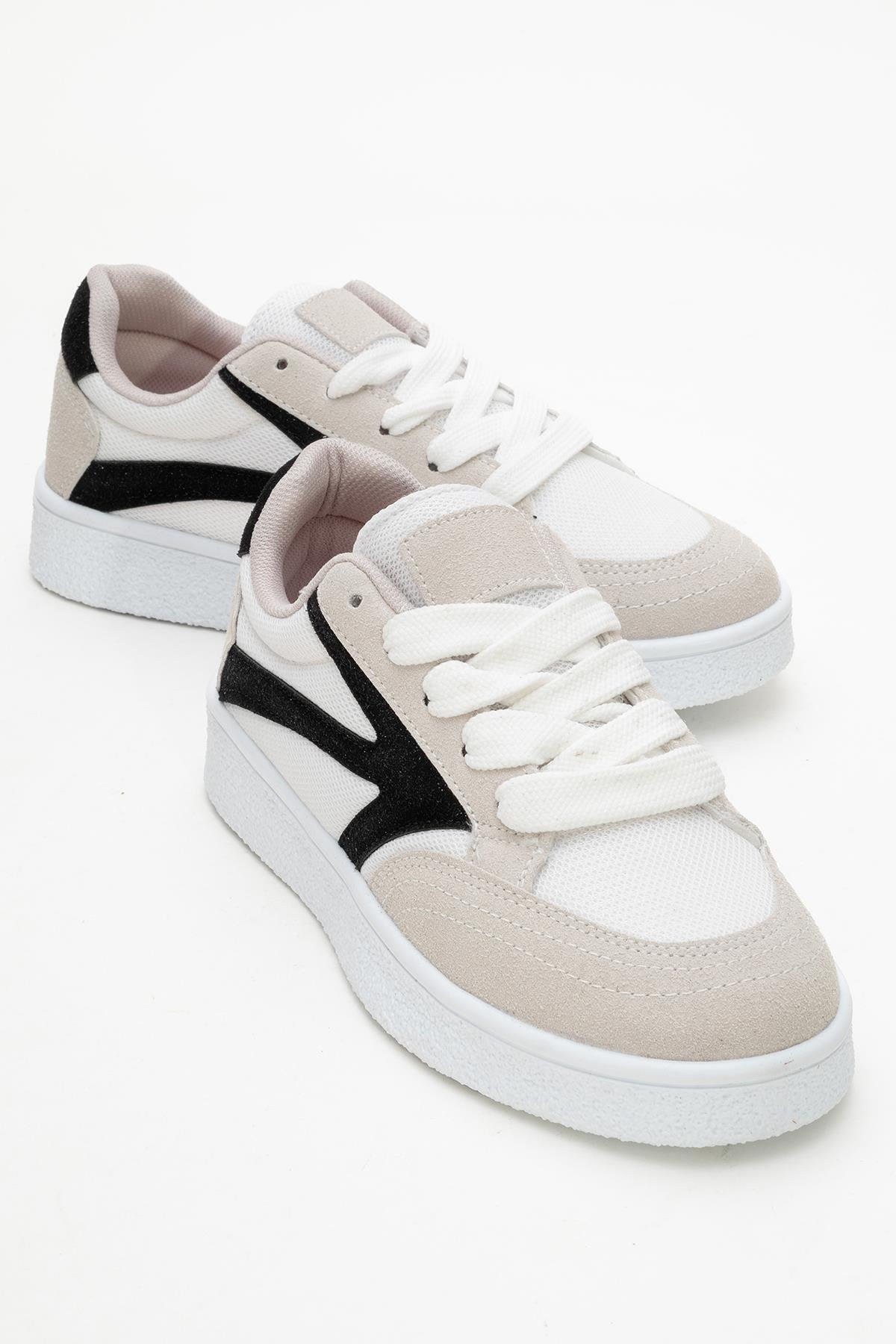 Kadın Anorak Spor Ayakkabı BEYAZ SİYAH - Görsel 2