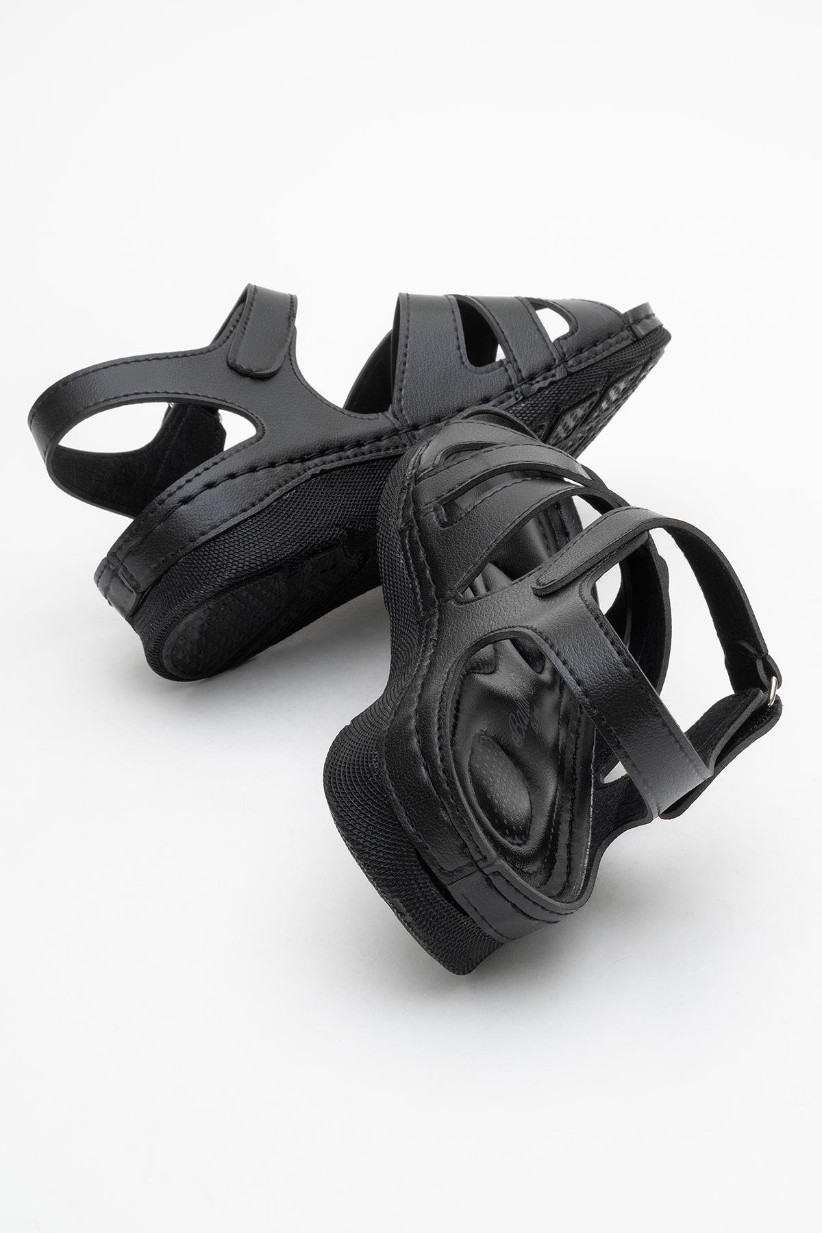 Kadın Cırtlı Sandalet SİYAH - Görsel 5