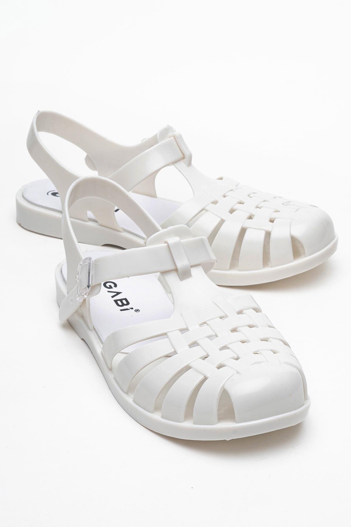 Önü Kapalı Plaj Sandalet BEYAZ - Görsel 2