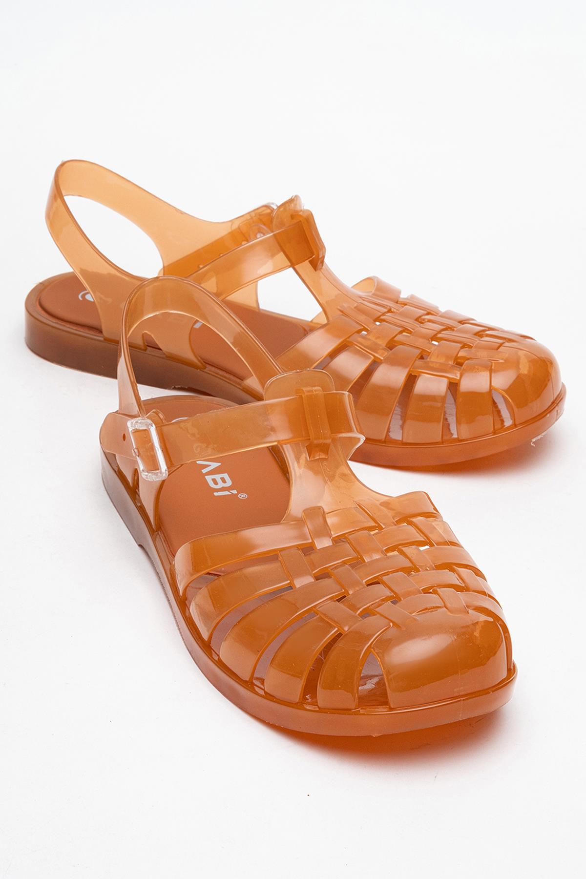 Önü Kapalı Plaj Sandalet KARAMEL - Görsel 2