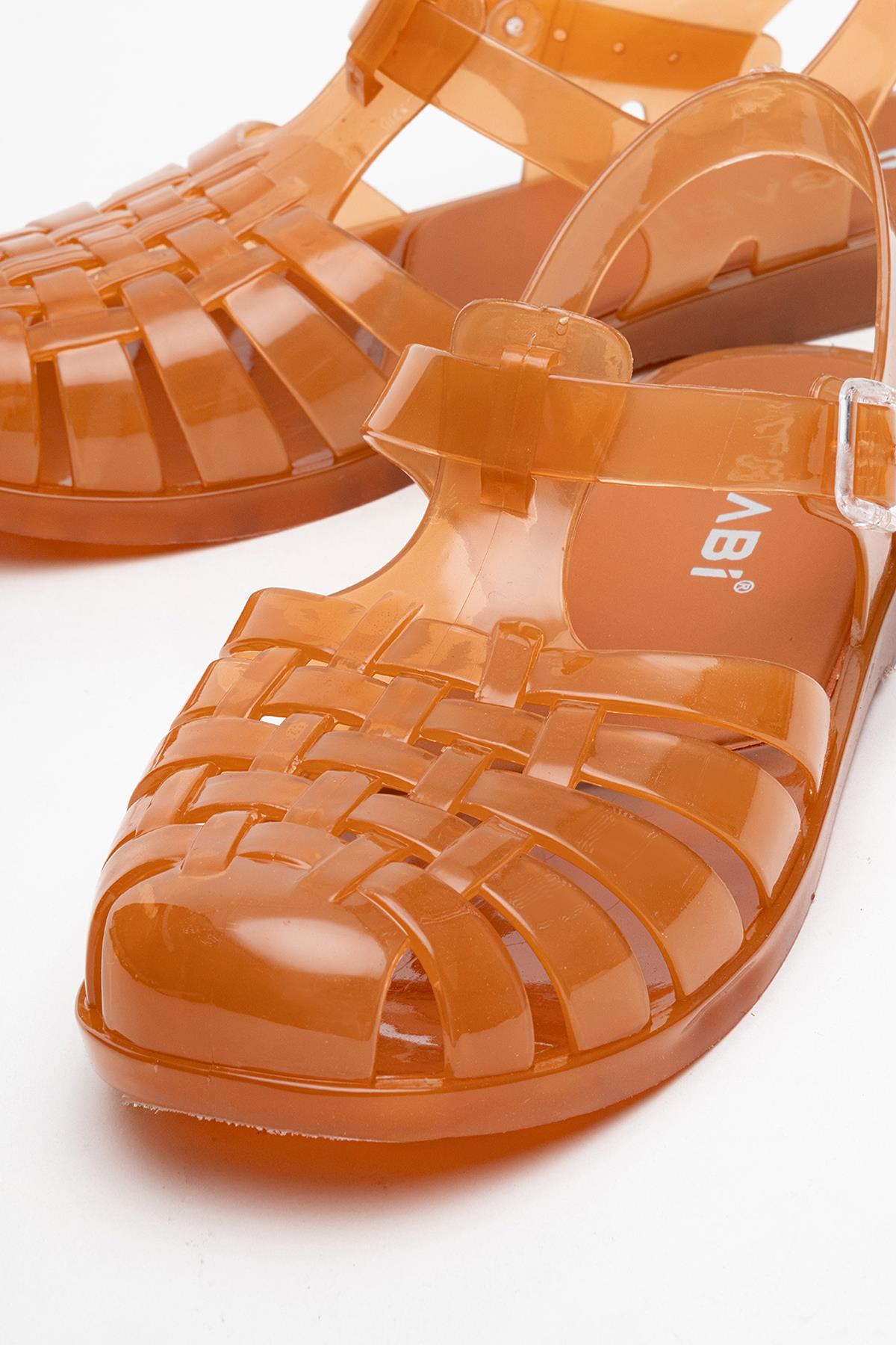 Önü Kapalı Plaj Sandalet KARAMEL - Görsel 4