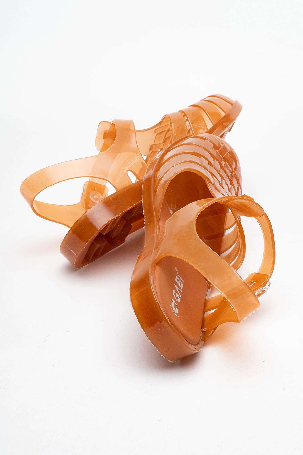 Önü Kapalı Plaj Sandalet KARAMEL - Görsel 5