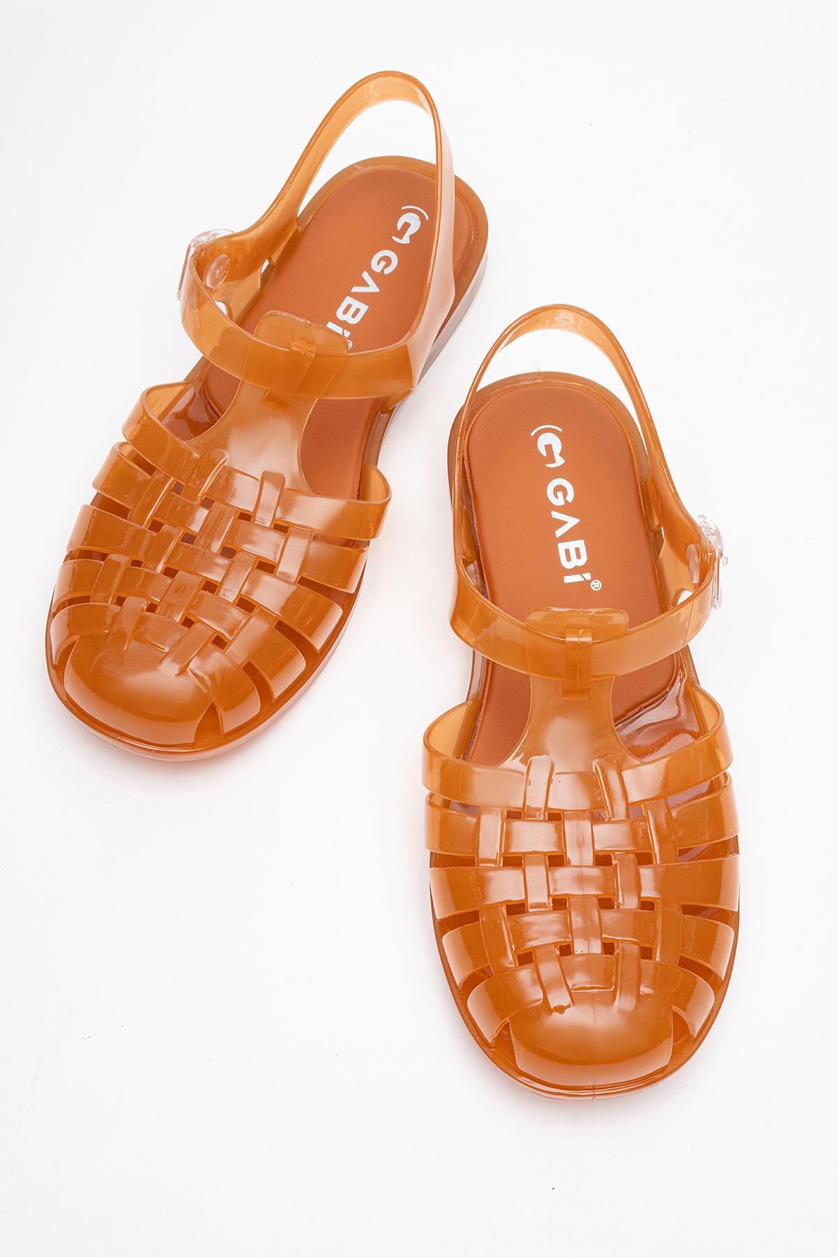 Önü Kapalı Plaj Sandalet KARAMEL - Görsel 6