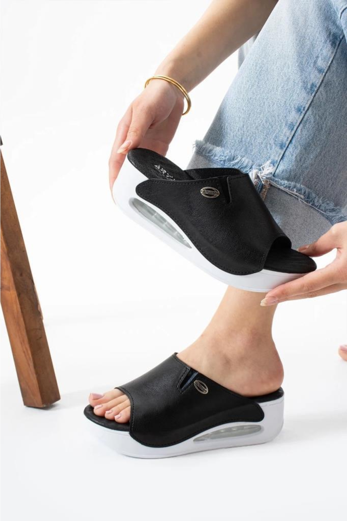 100-932 Ortopedik Air Taban Kadın Terlik - Görsel 5