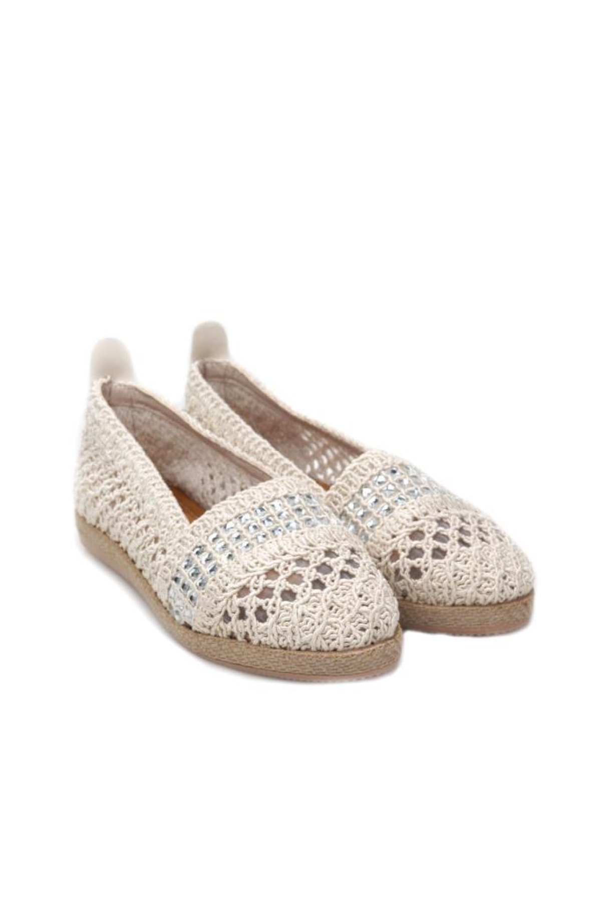 Sprs 03180 Kadın Örgü Detaylı Günlük Babet - Görsel 3