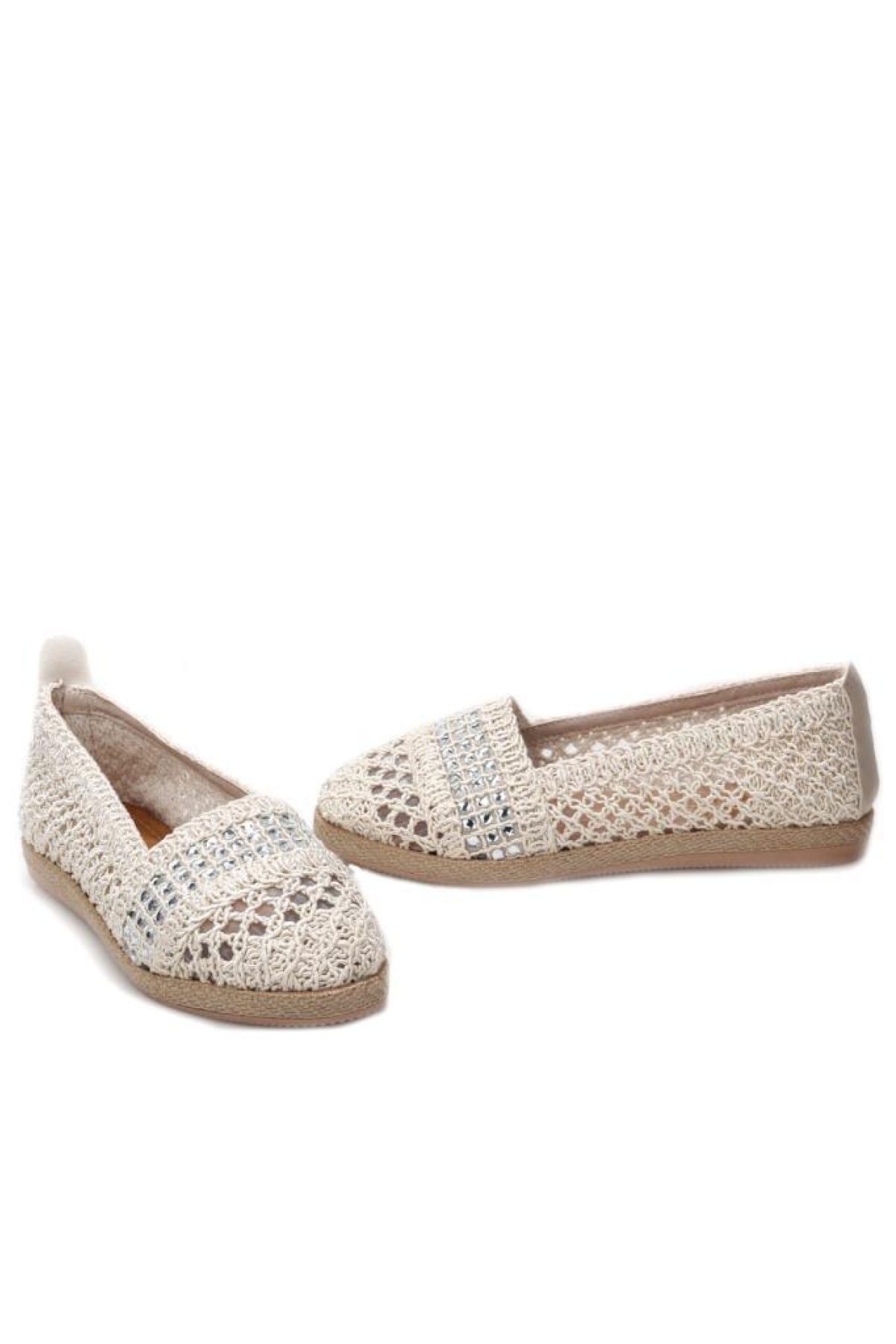 Sprs 03180 Kadın Örgü Detaylı Günlük Babet - Görsel 4