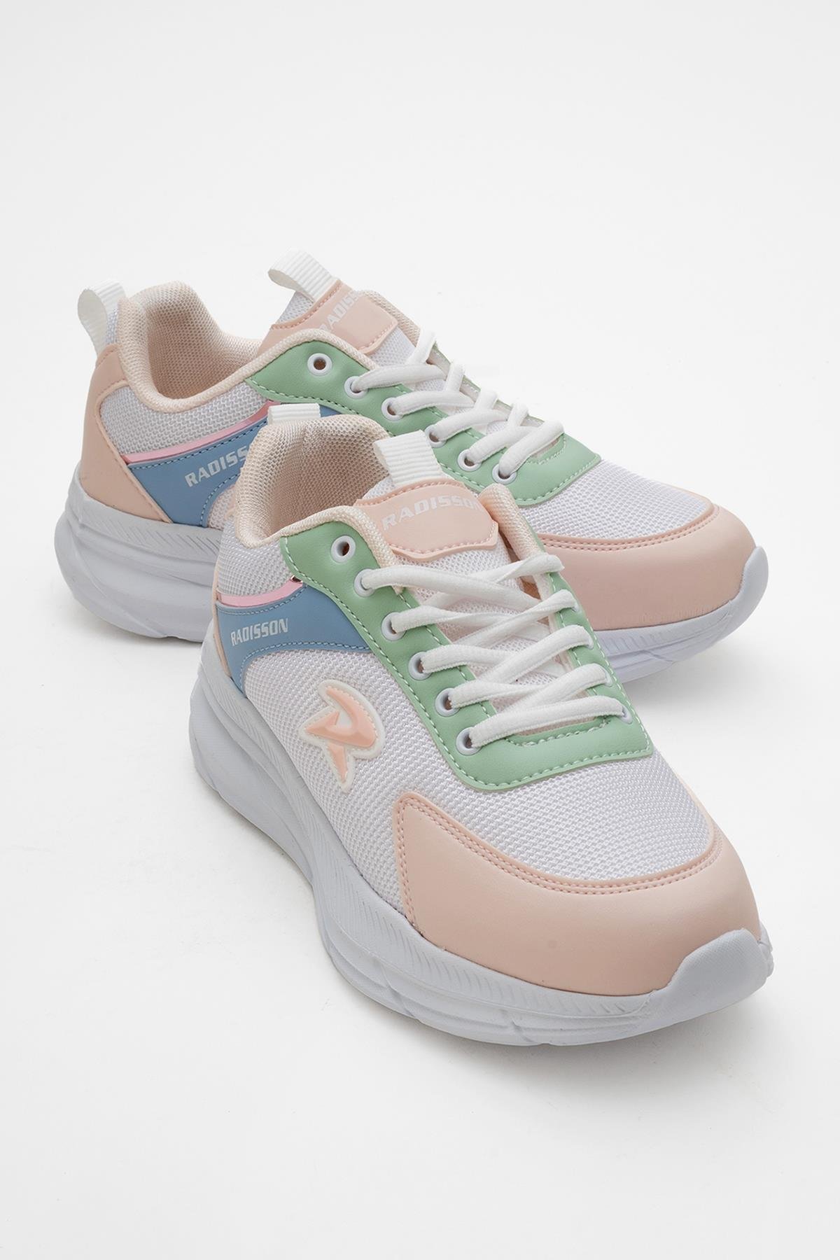 Cırtlı Anorak Kadın Spor Ayakkabı BEYAZ PUDRA YEŞİL - Görsel 2