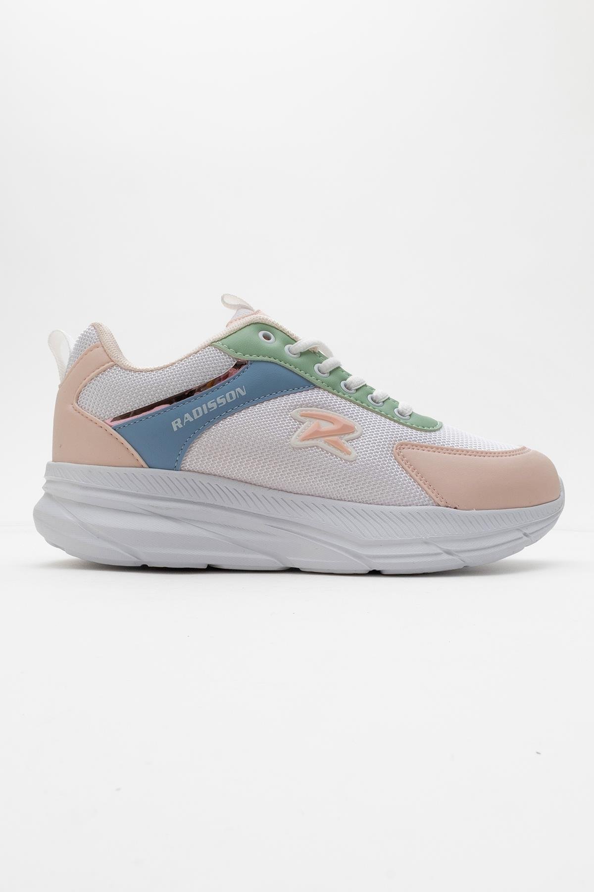 Cırtlı Anorak Kadın Spor Ayakkabı BEYAZ PUDRA YEŞİL - Görsel 3