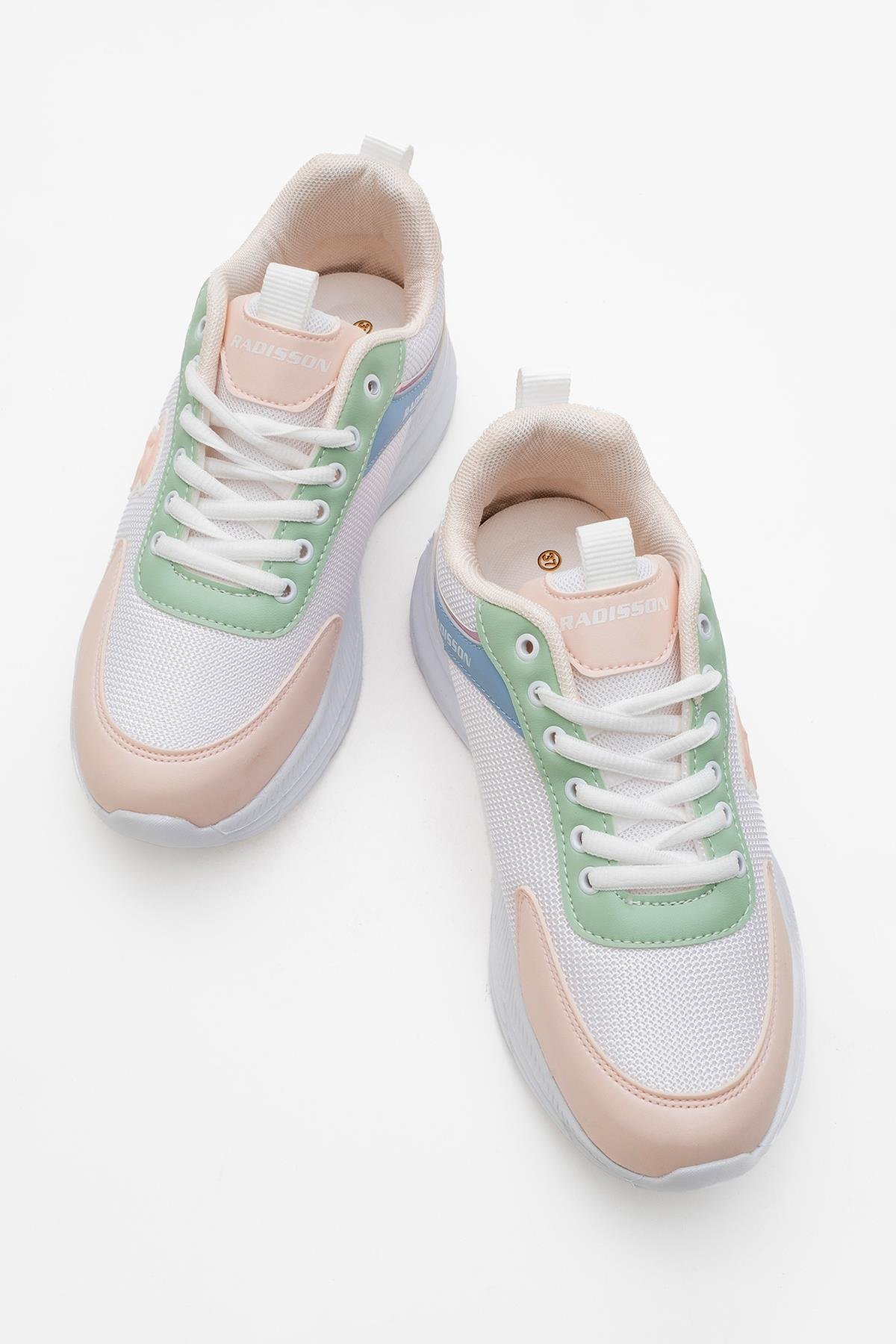 Cırtlı Anorak Kadın Spor Ayakkabı BEYAZ PUDRA YEŞİL - Görsel 6