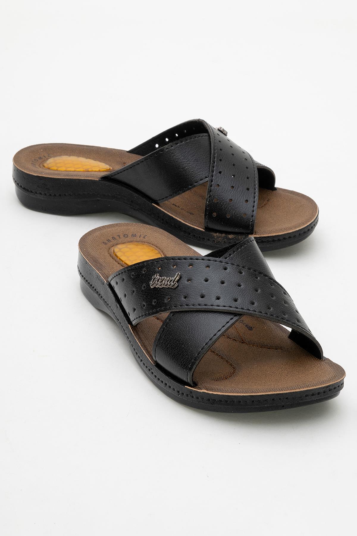 Kadın Çapraz Terlik SİYAH - Görsel 2