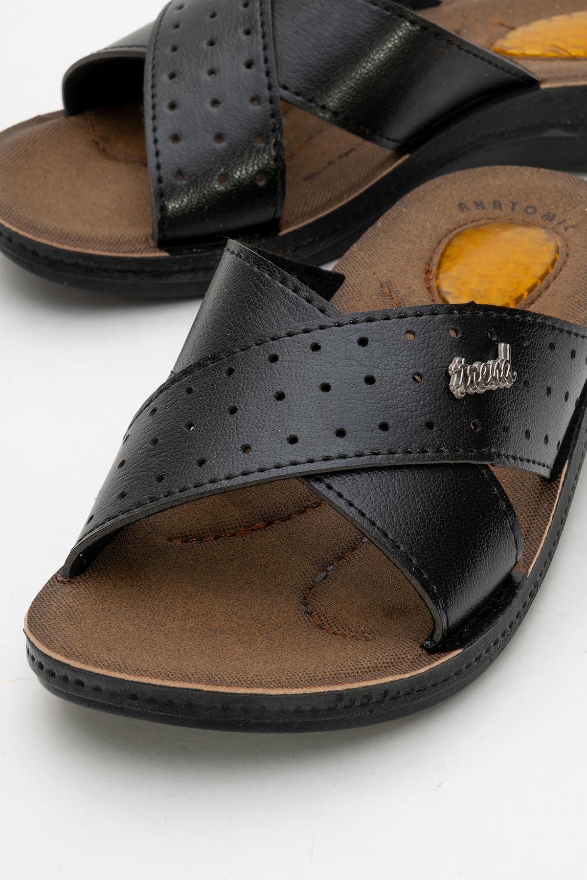 Kadın Çapraz Terlik SİYAH - Görsel 4