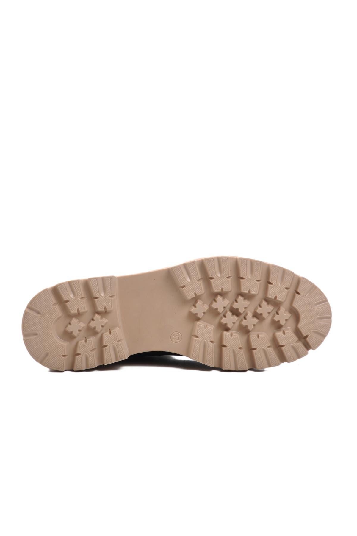 FO223 G Siyah-Bej Kadın Bot - Görsel 6