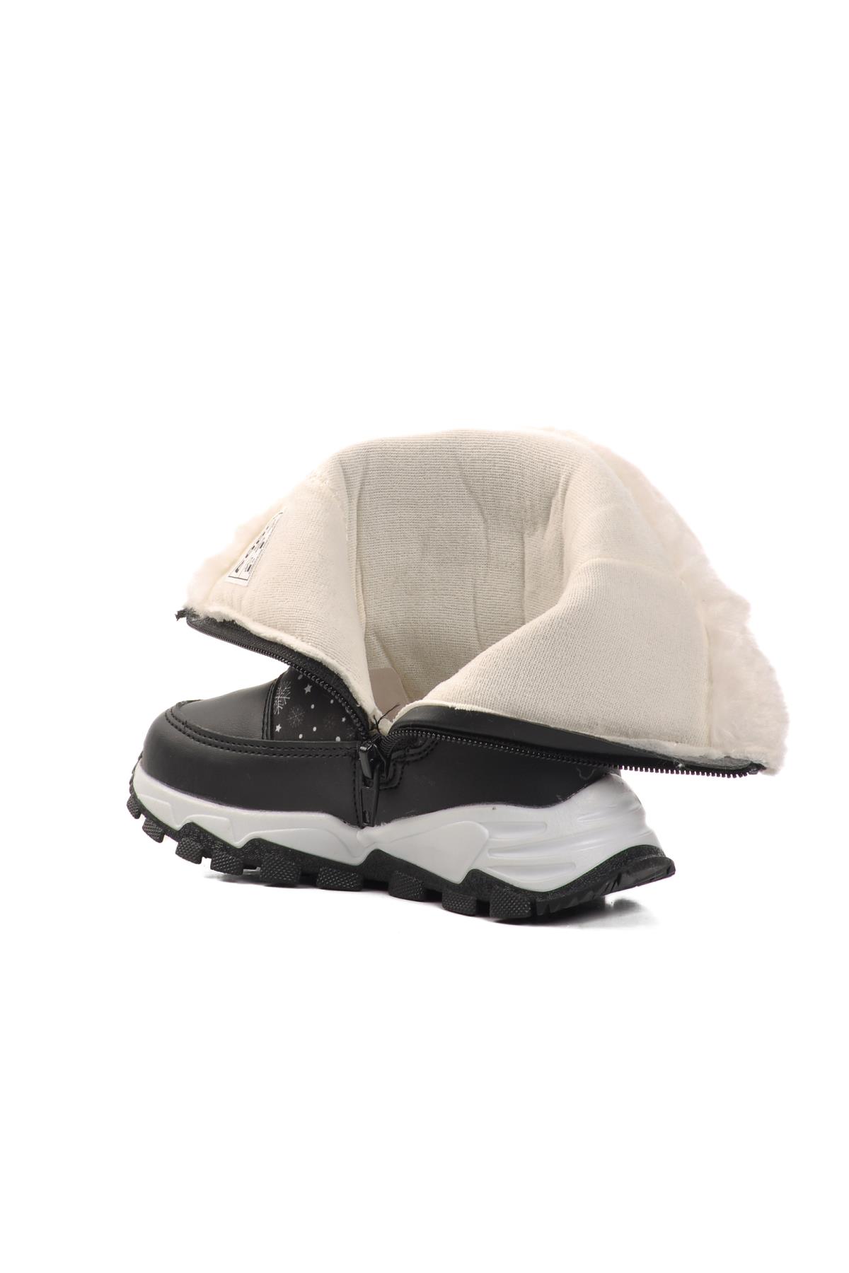 Sidney P Siyah Fermuarlı Hakiki Deri Çocuk Bot - Görsel 5