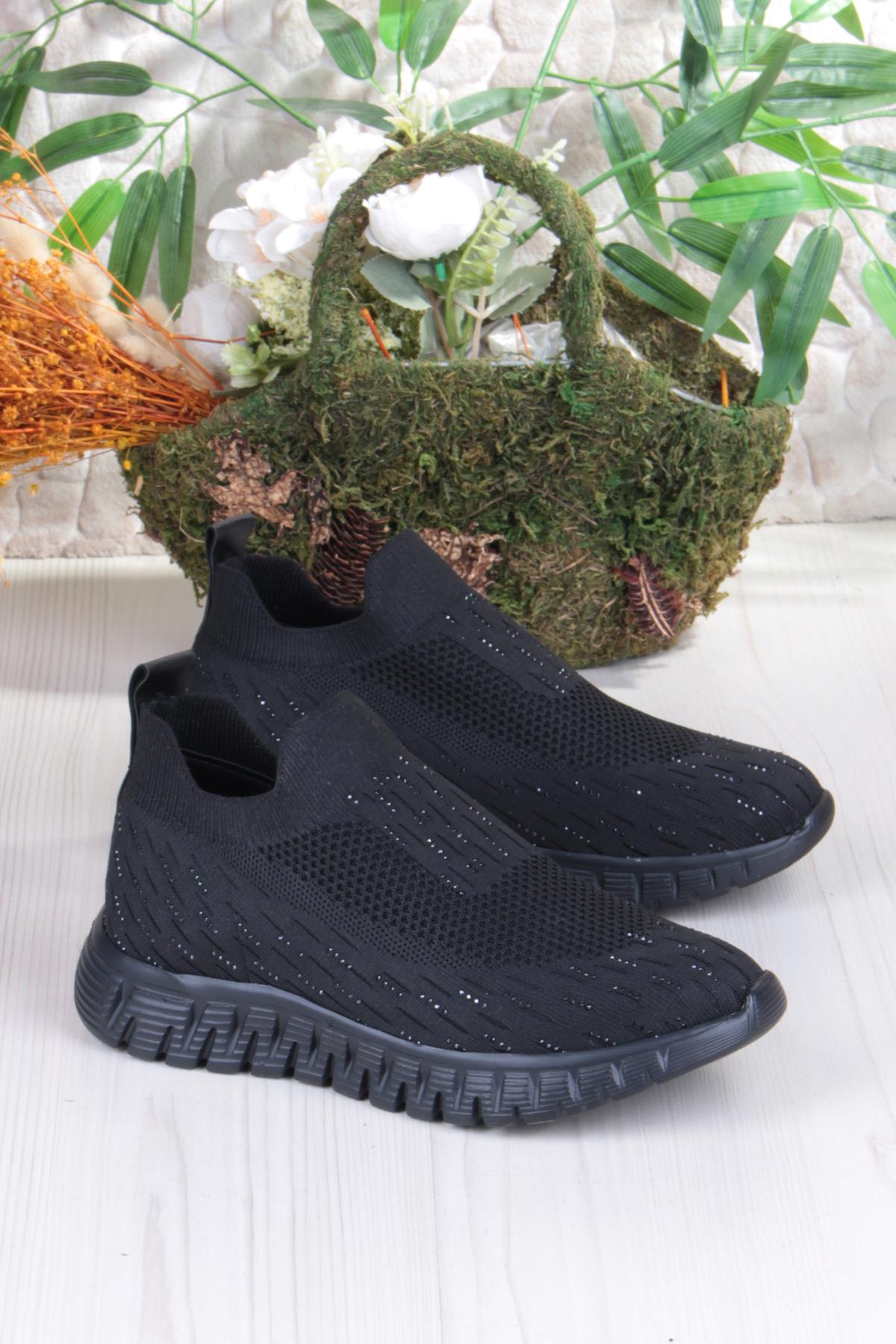 5060 Divamod Hafif Rahat Taş Detaylı Fileli Kadın Ayakkabı - Görsel 5