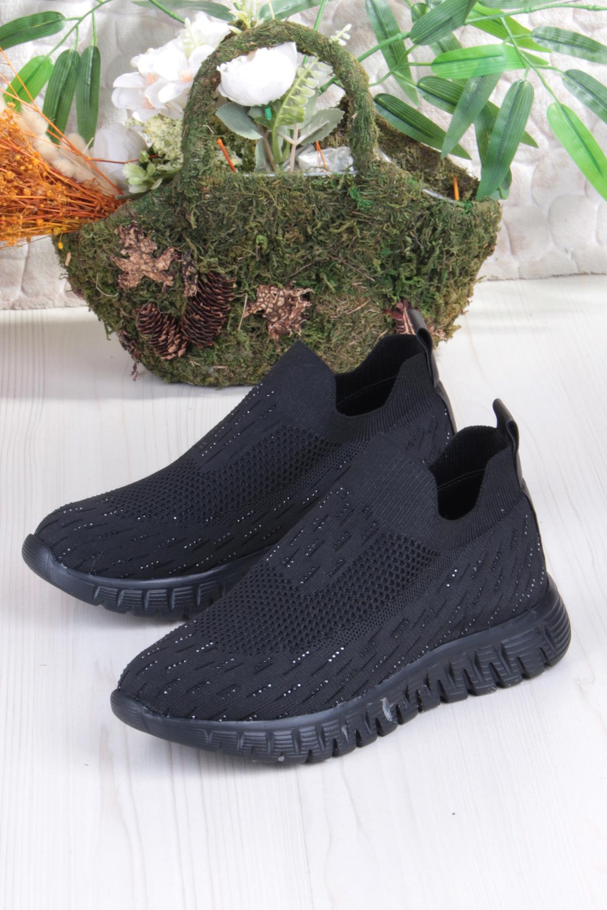 5060 Divamod Hafif Rahat Taş Detaylı Fileli Kadın Ayakkabı - Görsel 6