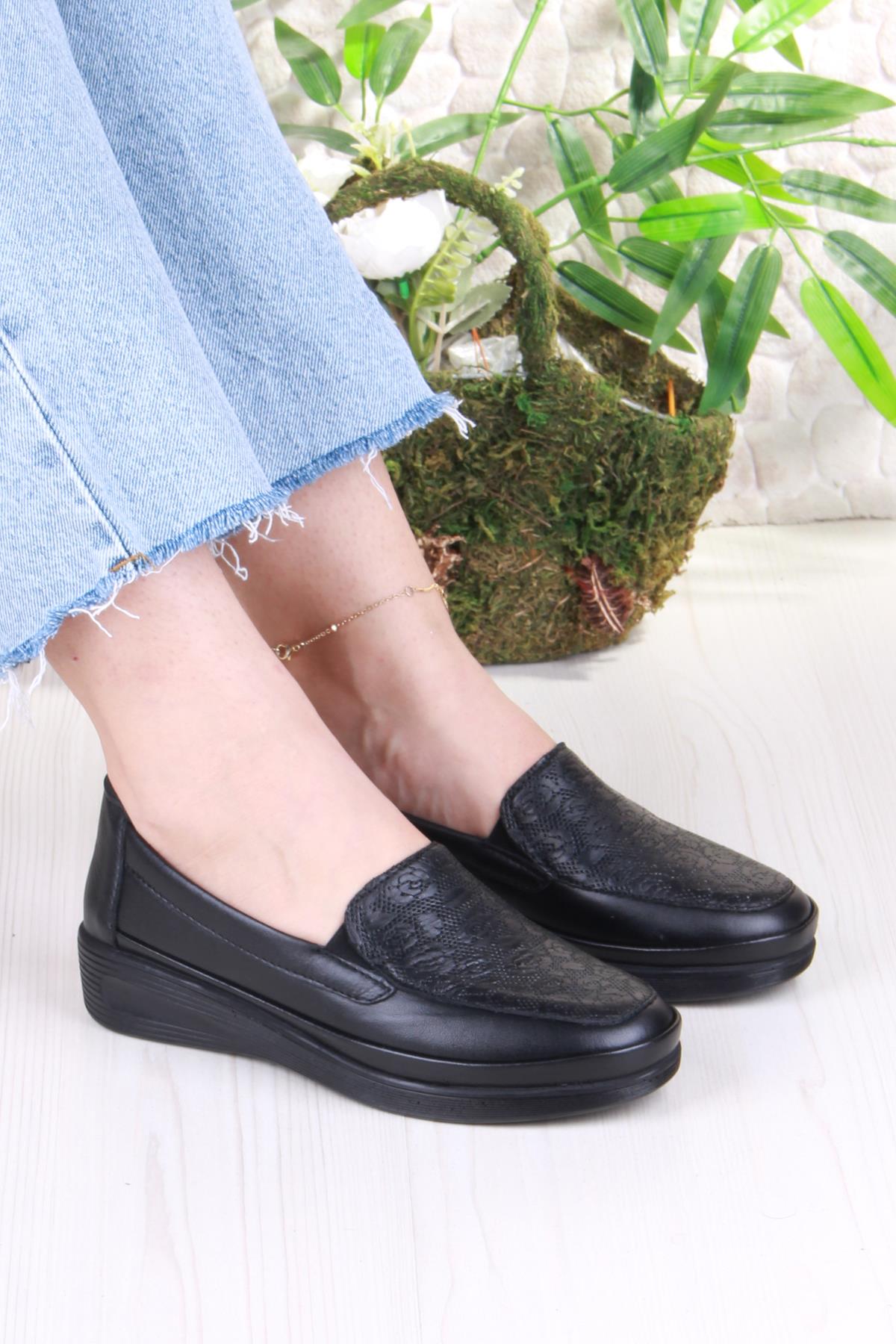 428203 Anatomik Rahat Esnek Hakiki Deri Kadın Ayakkabı - Görsel 2