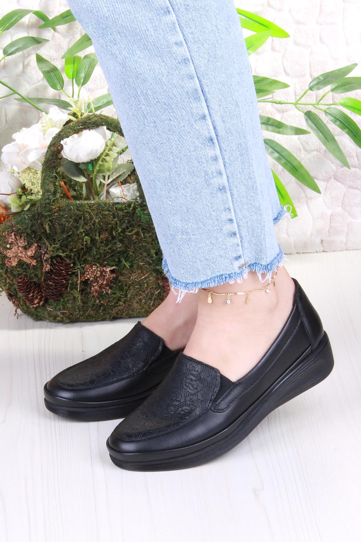 428203 Anatomik Rahat Esnek Hakiki Deri Kadın Ayakkabı - Görsel 3