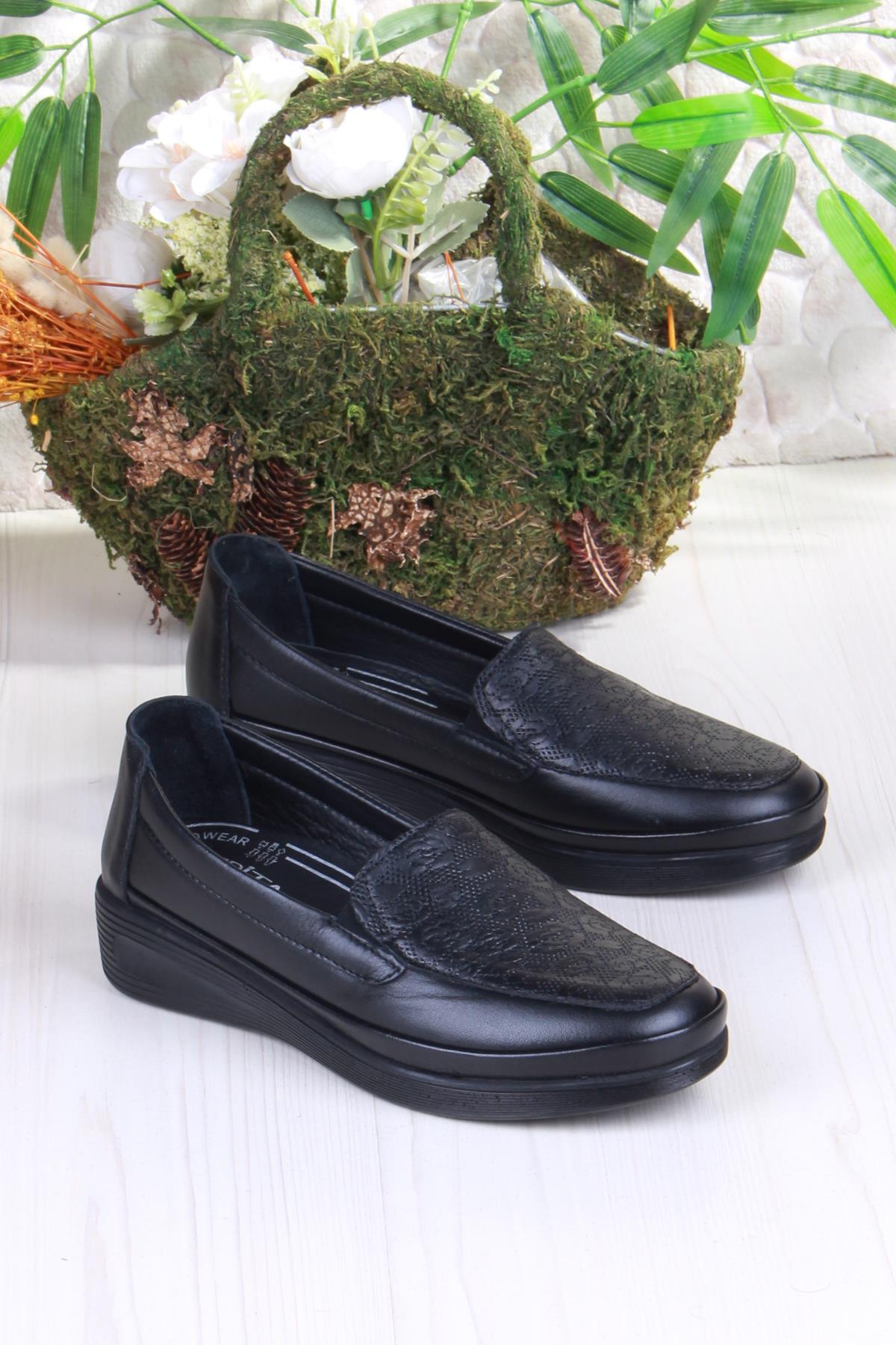 428203 Anatomik Rahat Esnek Hakiki Deri Kadın Ayakkabı - Görsel 5