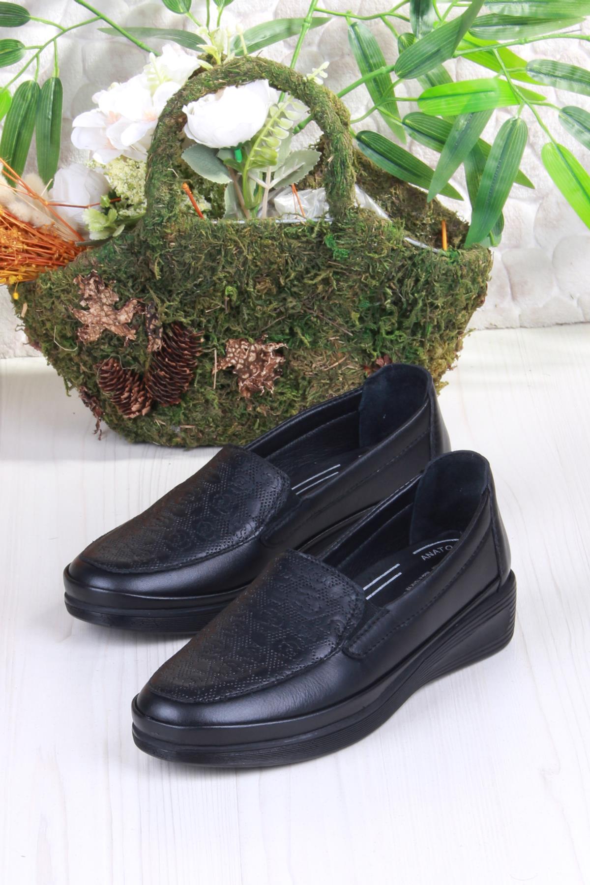 428203 Anatomik Rahat Esnek Hakiki Deri Kadın Ayakkabı - Görsel 6