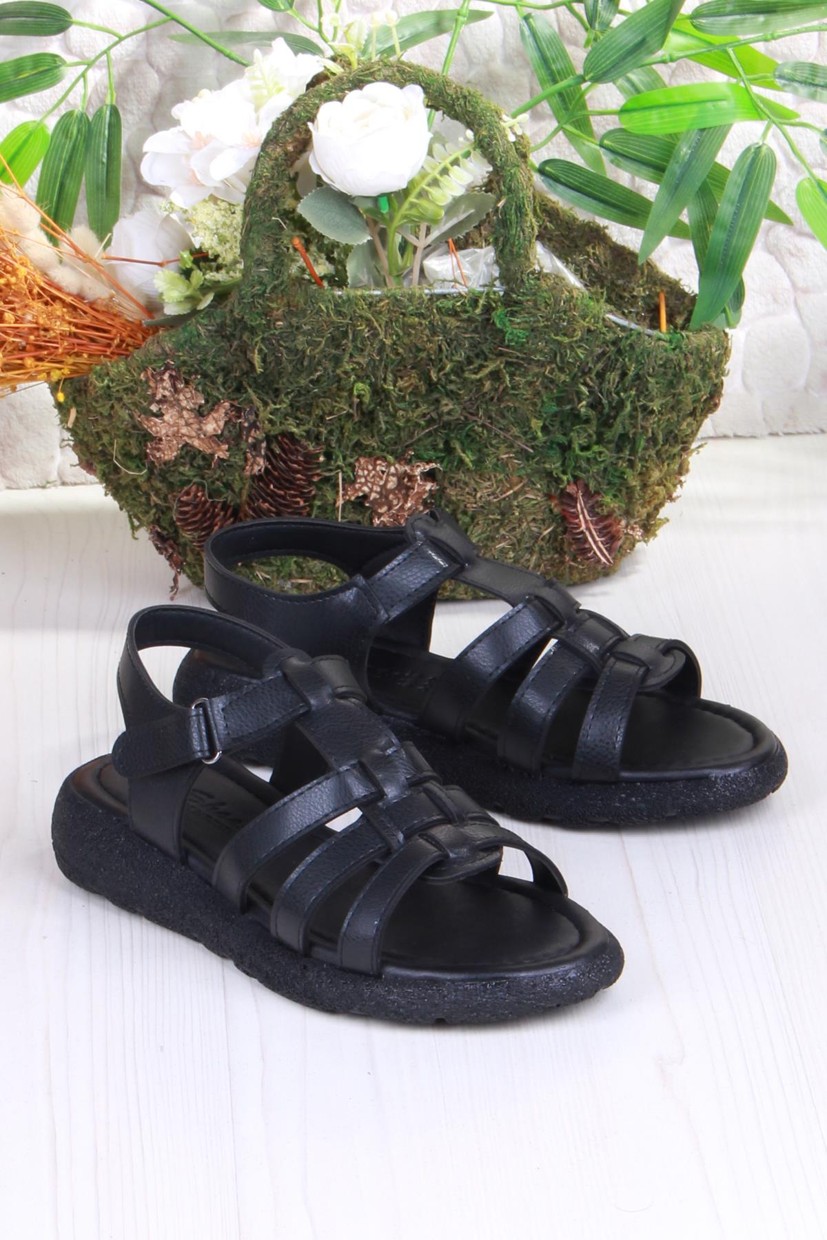 35904 Mavişim Rahat Esnek Çırt Bağlamalı Kadın Sandalet - Görsel 5