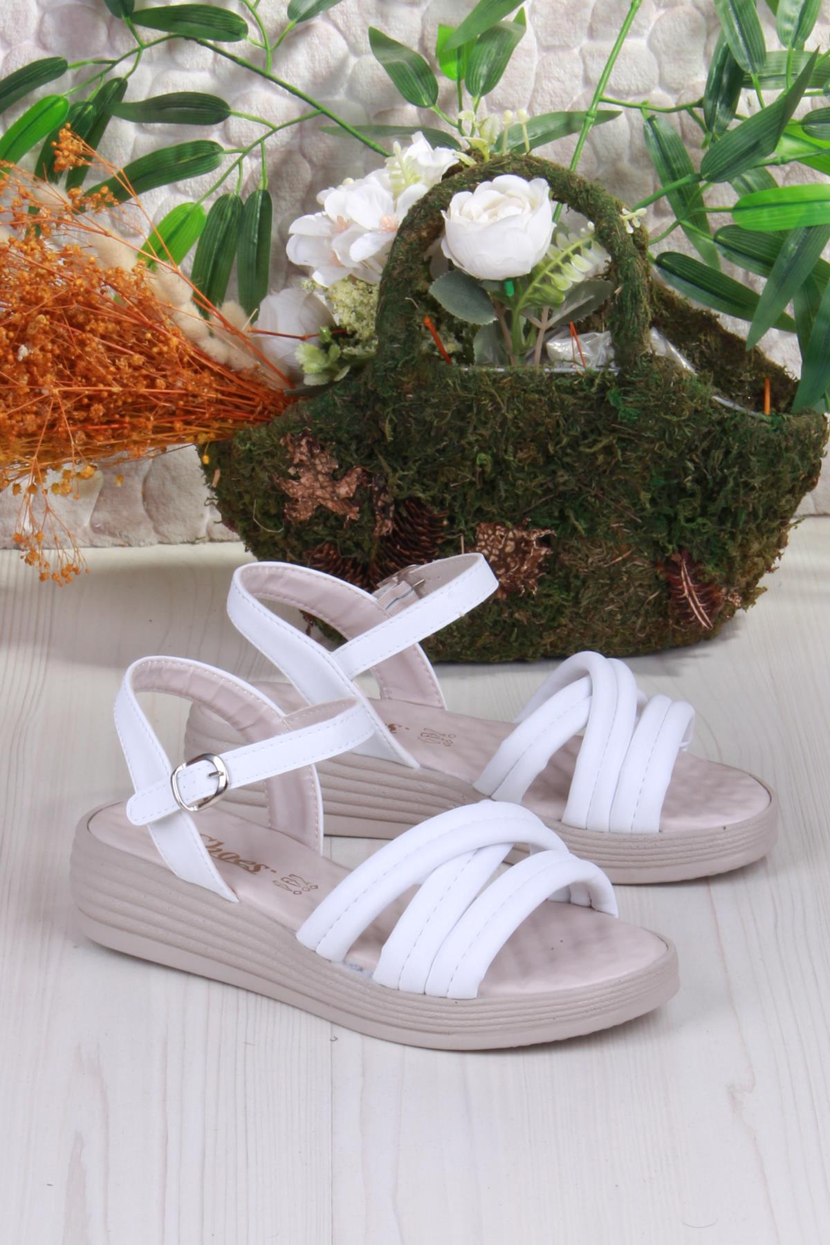 05-2065 Soft Rahat Toka Detaylı Çapraz Bant Kadın Sandalet - Görsel 5