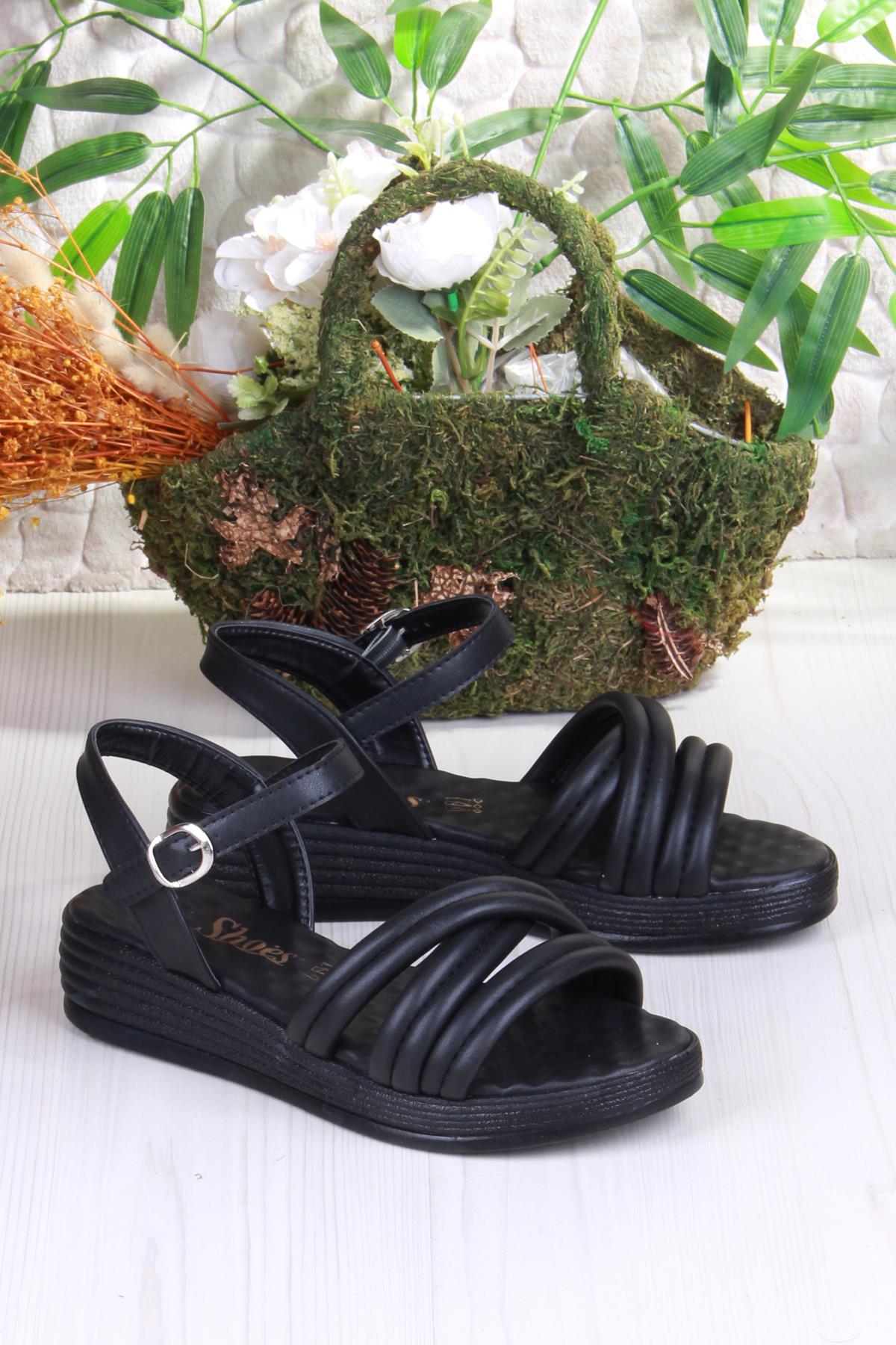 05-2065 Soft Rahat Toka Detaylı Çapraz Bant Kadın Sandalet - Görsel 5