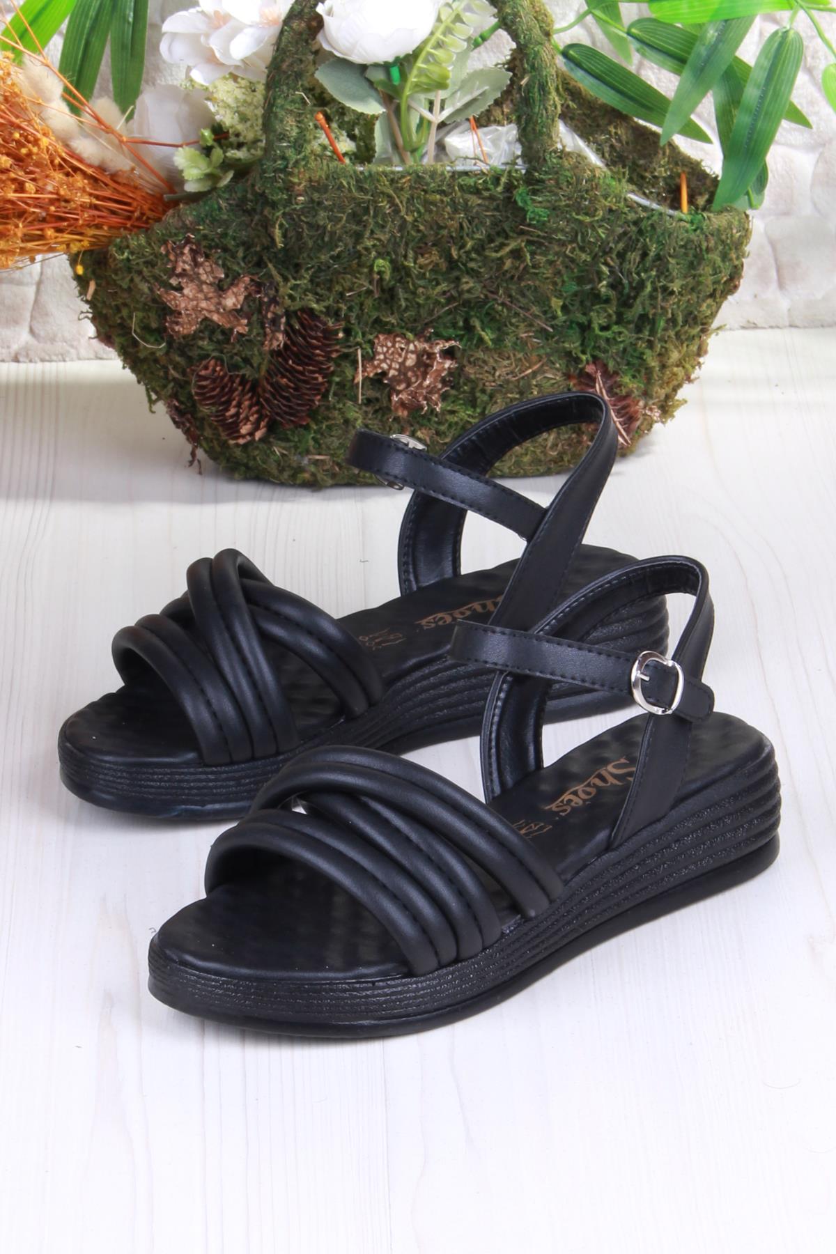 05-2065 Soft Rahat Toka Detaylı Çapraz Bant Kadın Sandalet - Görsel 6