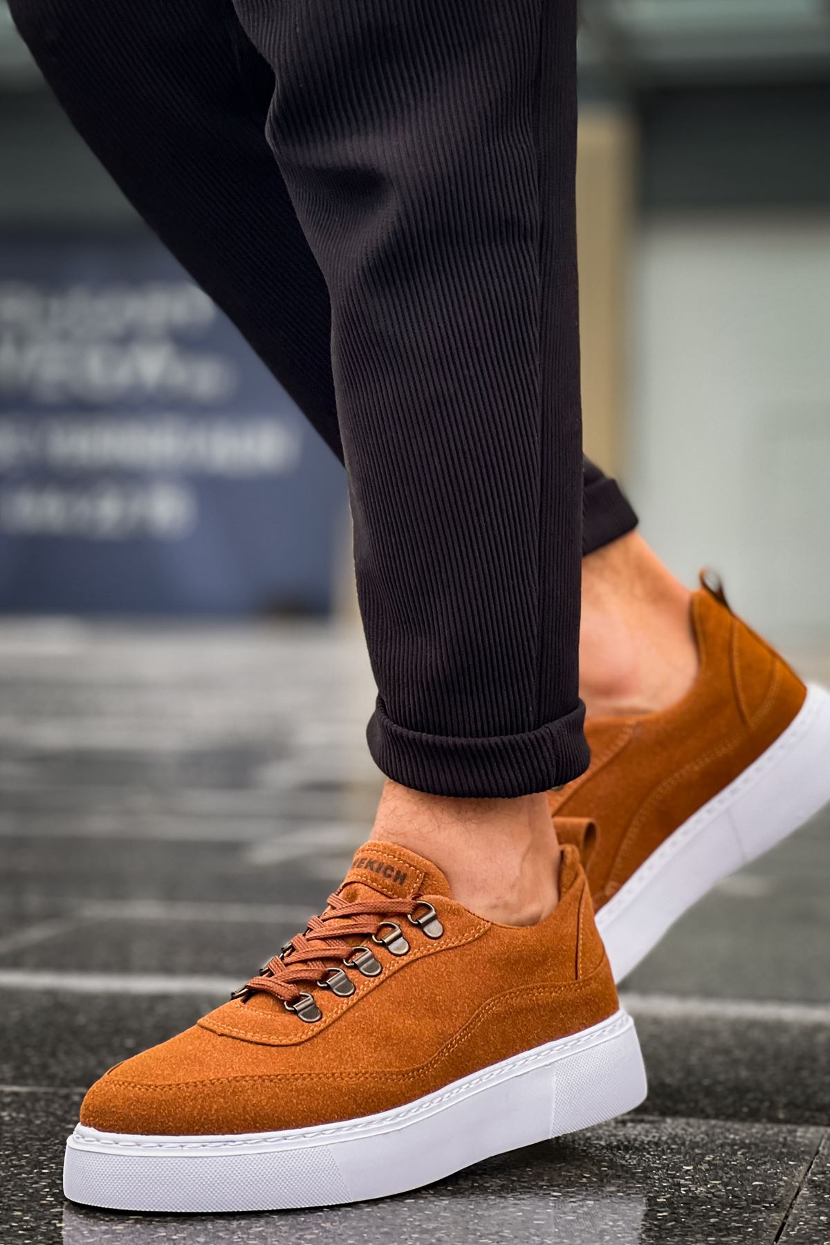 Bağcıklı Erkek Spor Ayakkabı Taba - Görsel 3