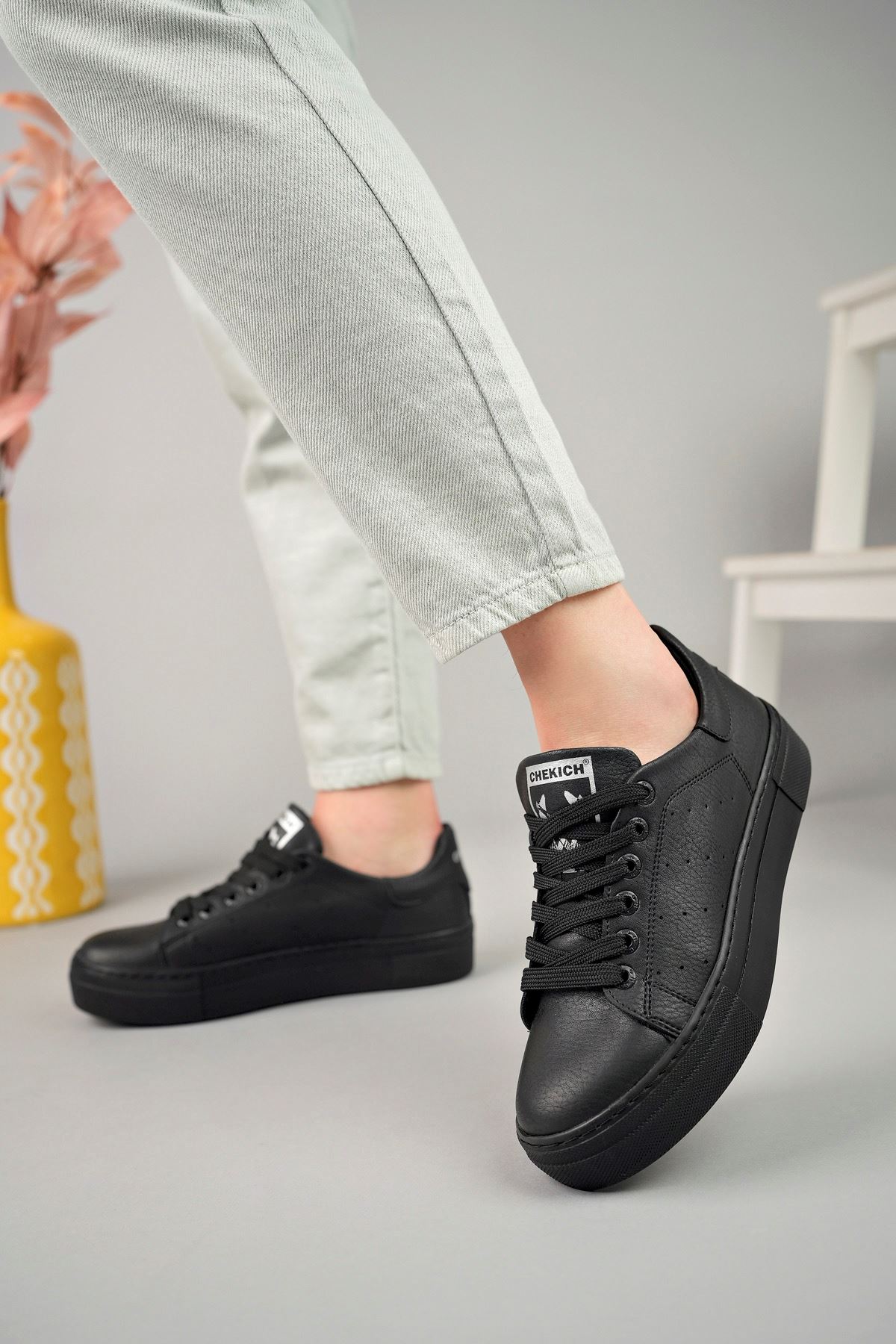 Bağcıklı Erkek Spor Ayakkabı Siyah - Görsel 2