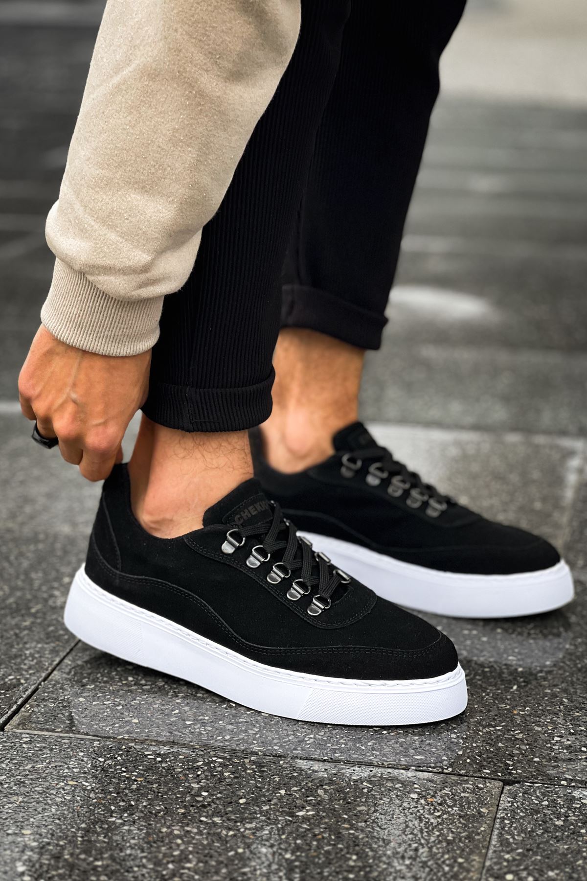 Bağcıklı Erkek Spor Ayakkabı Siyah - Görsel 2