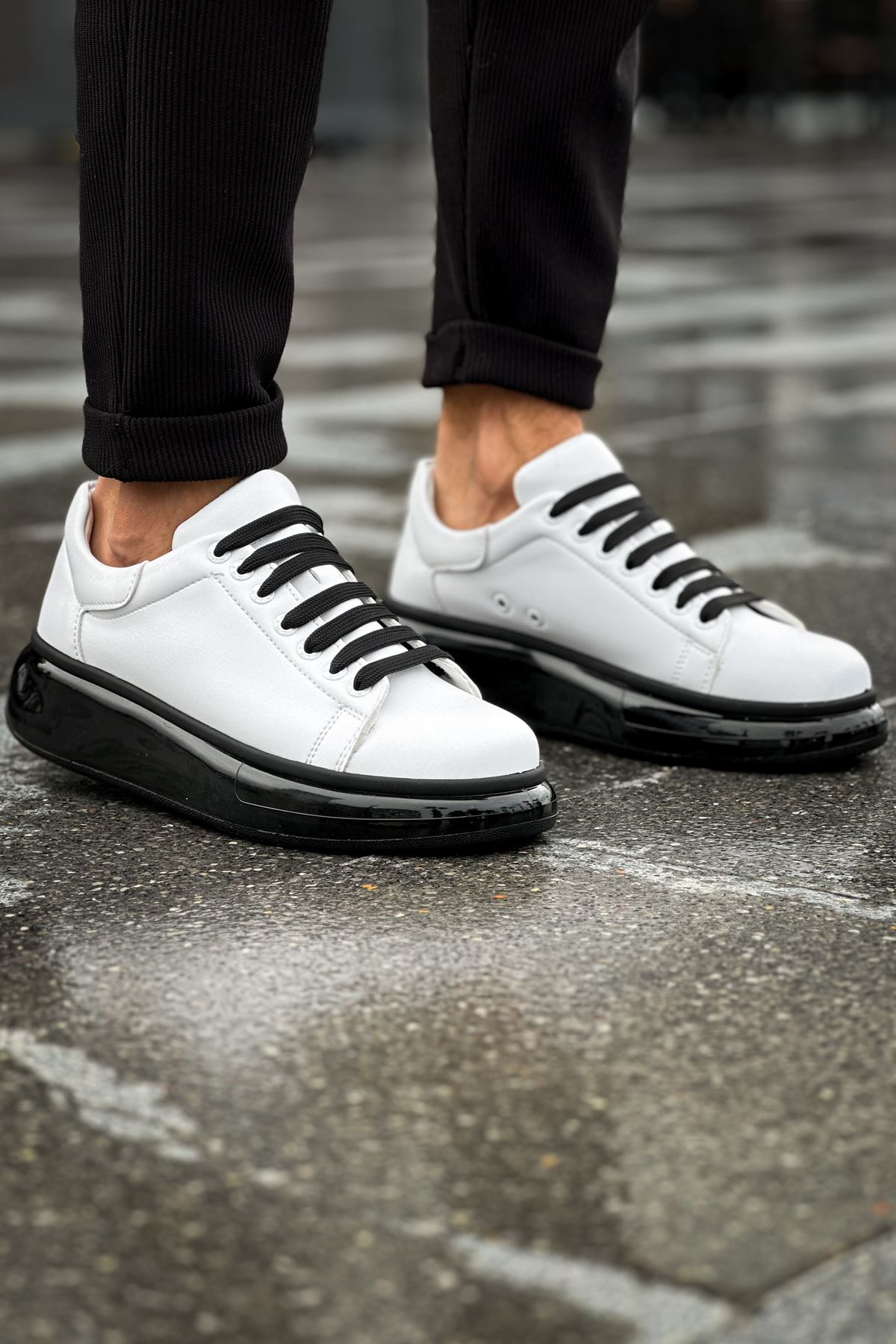 Bağcıklı Erkek Spor Ayakkabı Beyaz - Görsel 2