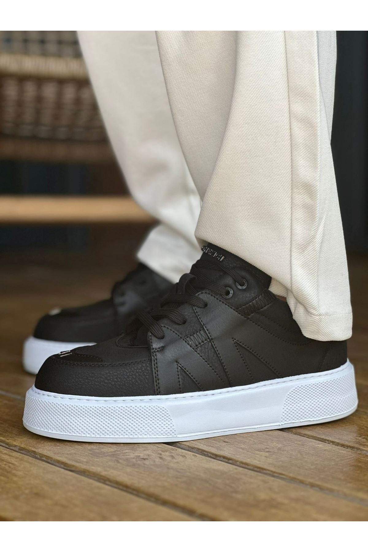 Bağcıklı Erkek Spor Ayakkabı Siyah - Görsel 2