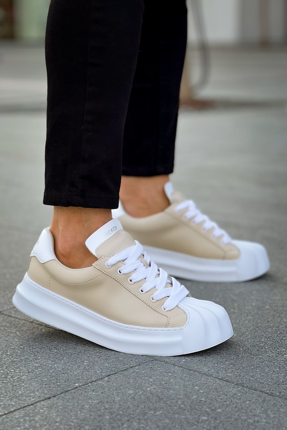 Bağcık Erkek Spor Ayakkabı Bej - Görsel 4