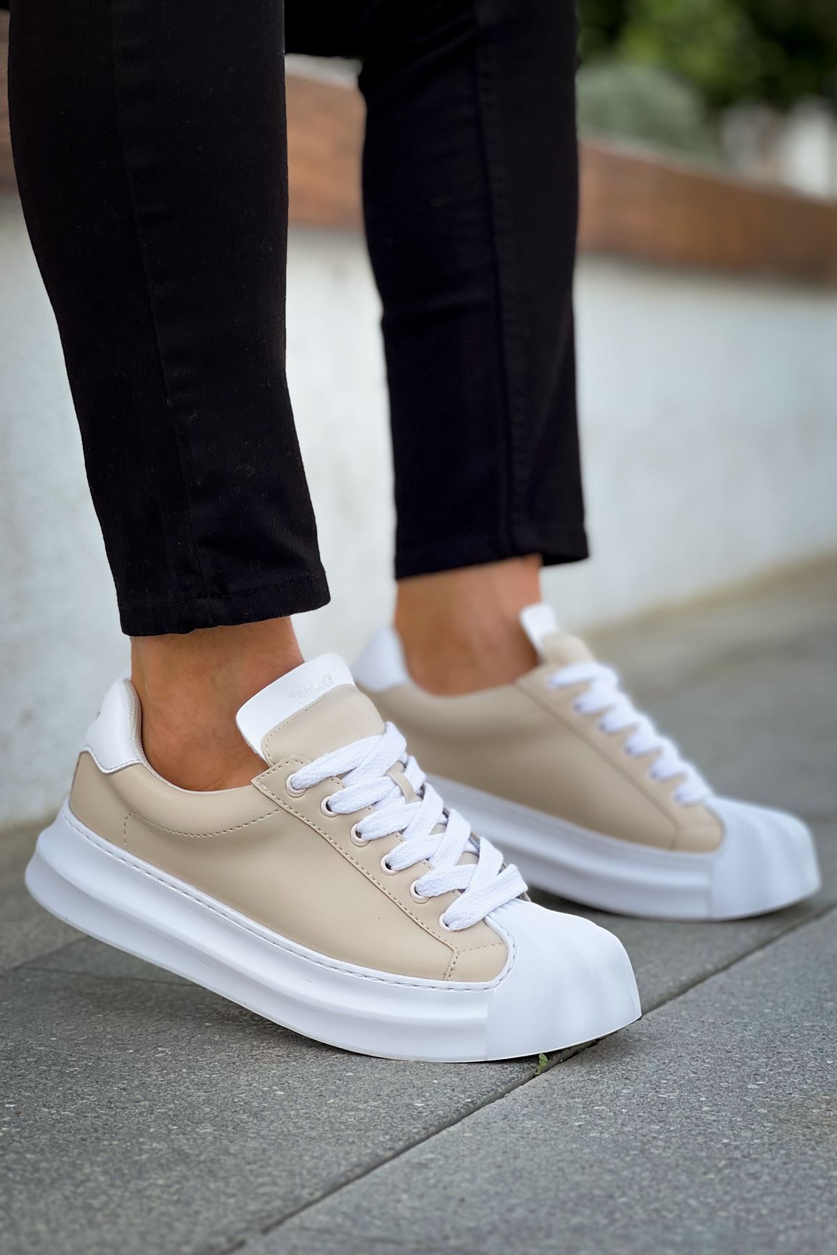 Bağcık Erkek Spor Ayakkabı Bej - Görsel 5