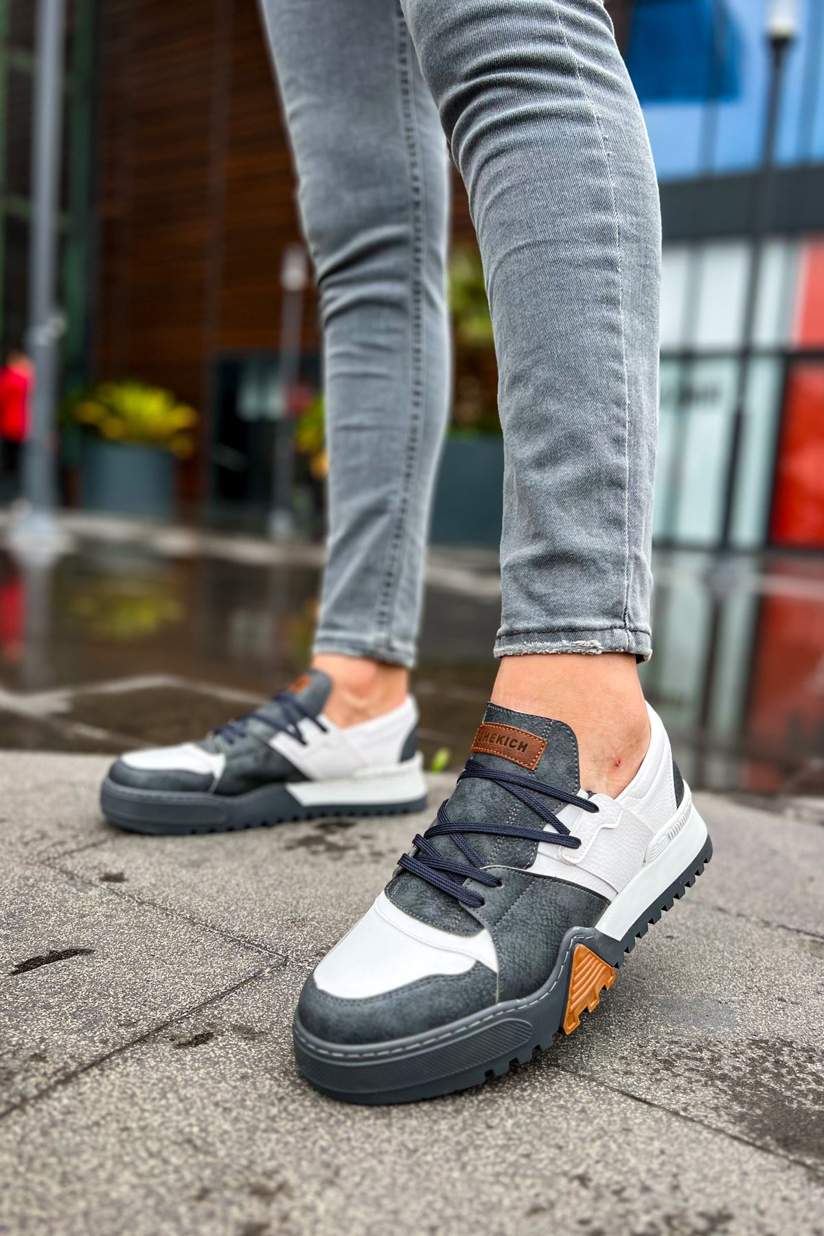 Bağcıklı Erkek Spor Ayakkabı Antrasit - Görsel 3