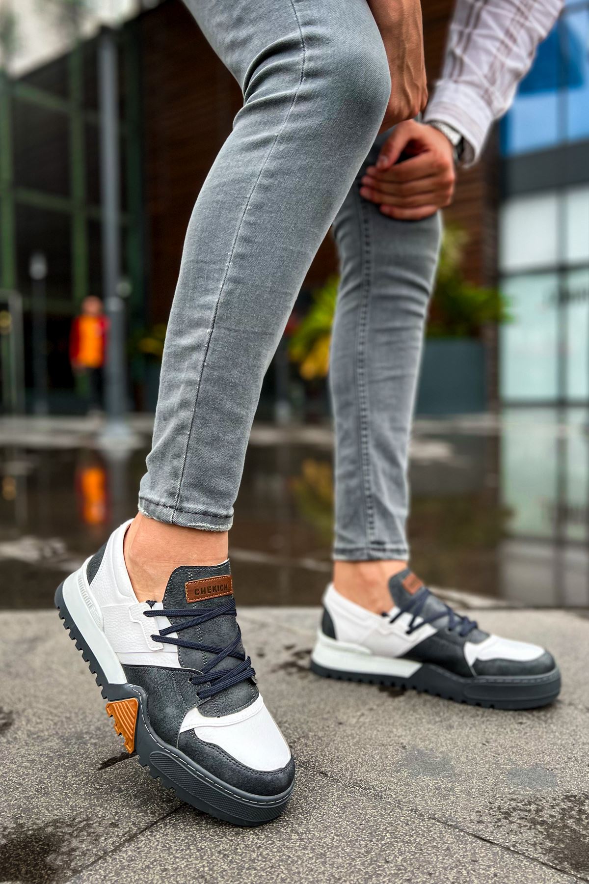 Bağcıklı Erkek Spor Ayakkabı Antrasit - Görsel 4