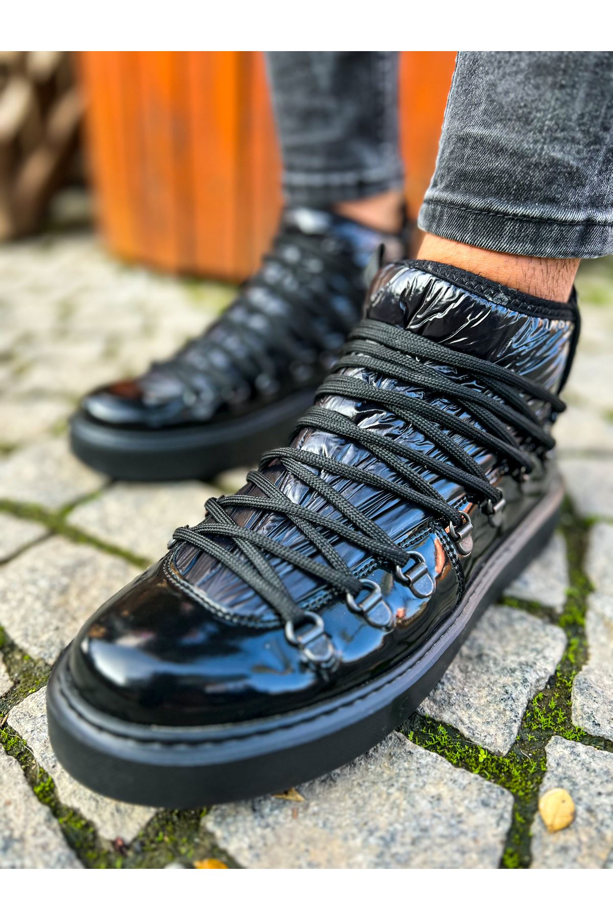 Bağcıklı Erkek Spor Ayakkabı Siyah - Görsel 2