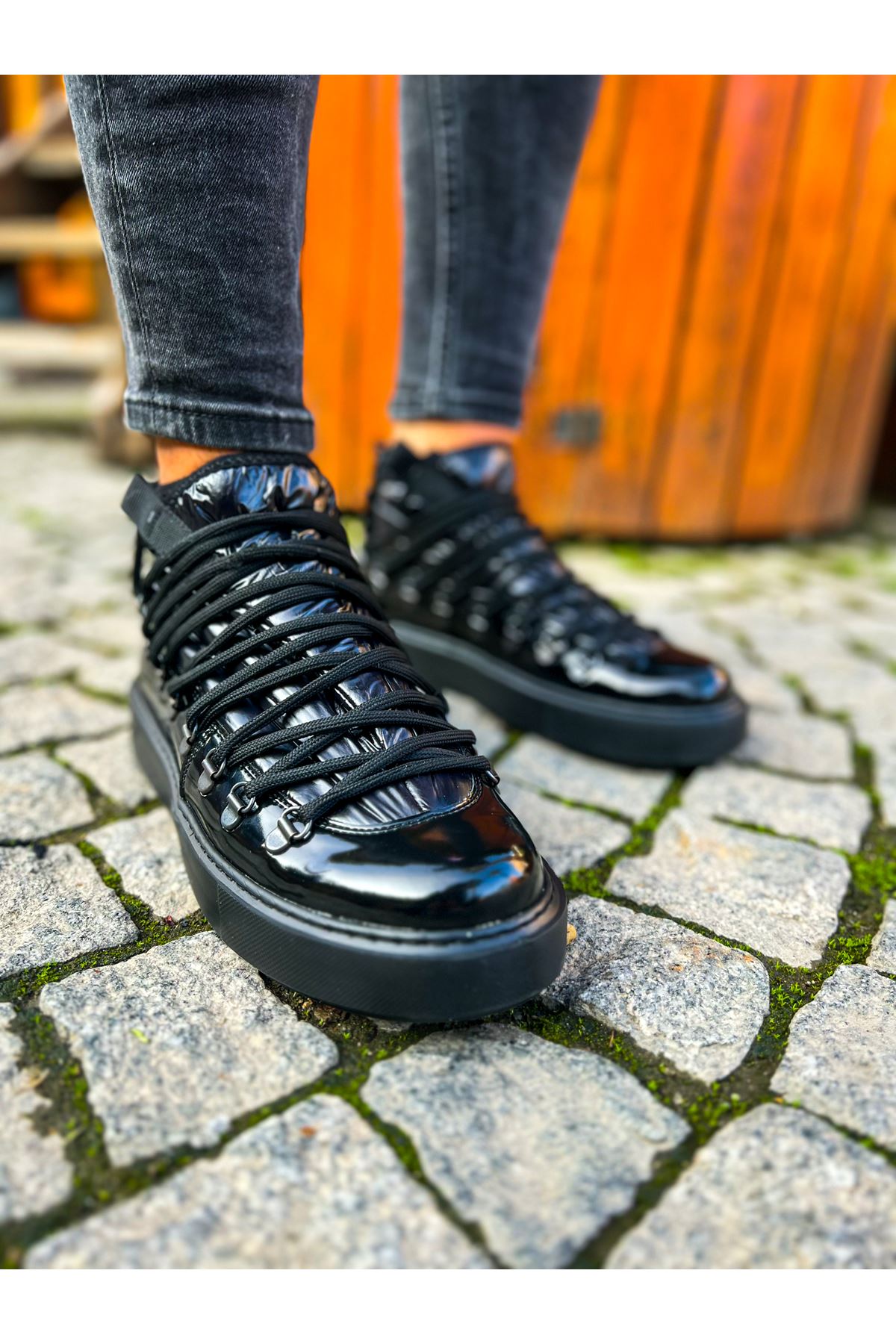 Bağcıklı Erkek Spor Ayakkabı Siyah - Görsel 3