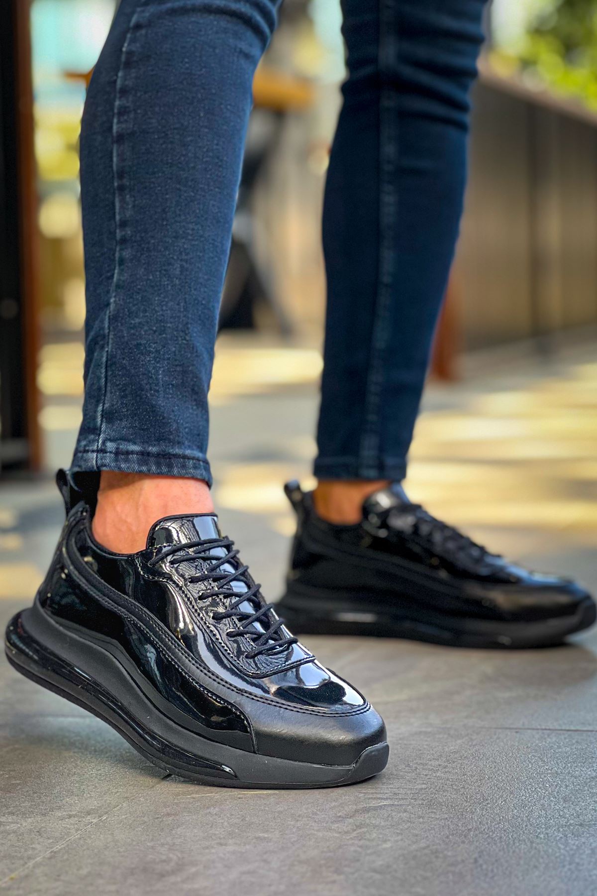 Bağcıklı Erkek Spor Ayakkabı Siyah - Görsel 2