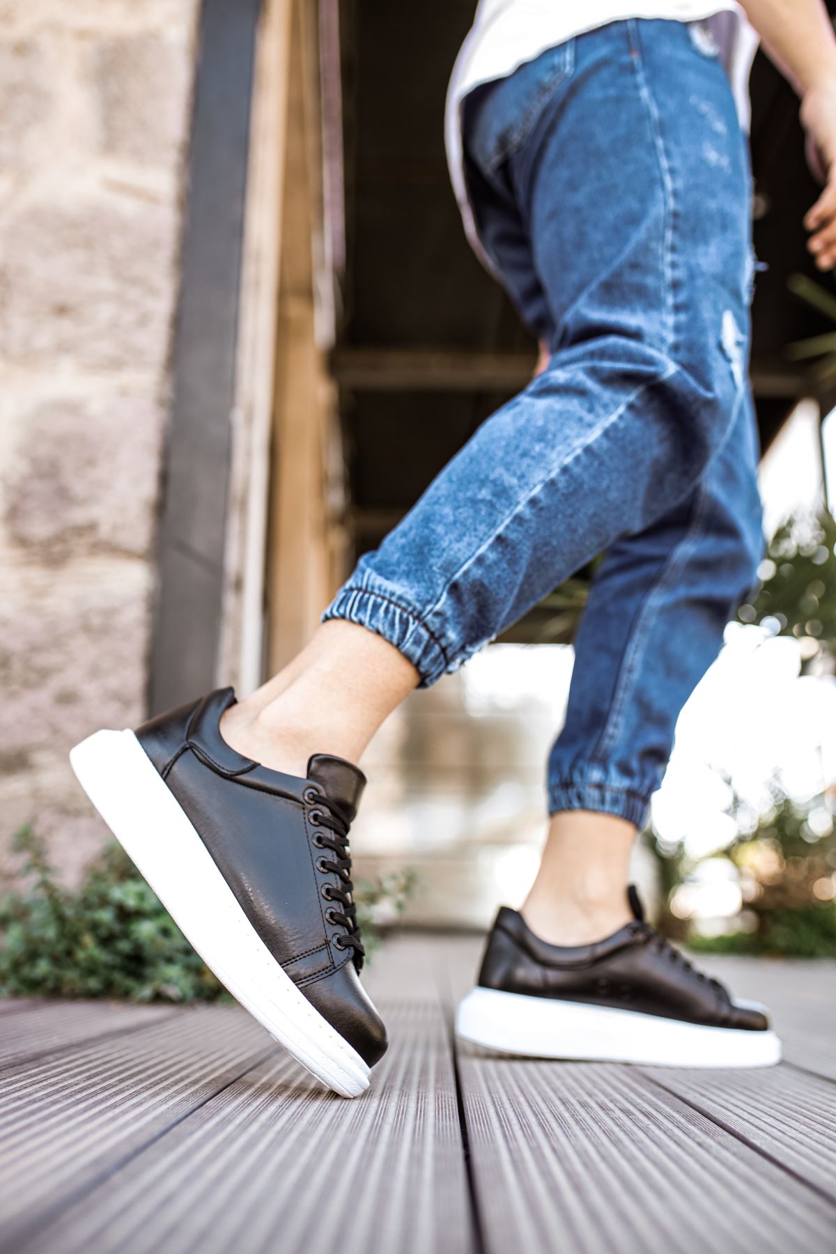 Bağcıklı Erkek Spor Ayakkabı Siyah - Görsel 3