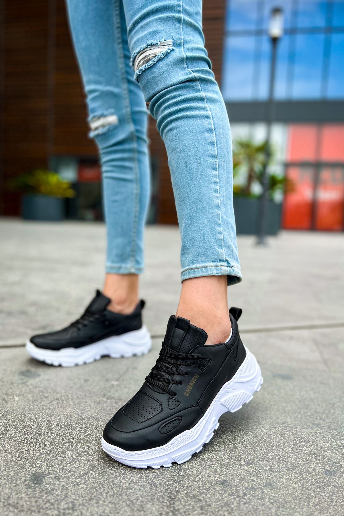 Bağcıklı Erkek Spor Ayakkabı Siyah - Görsel 3