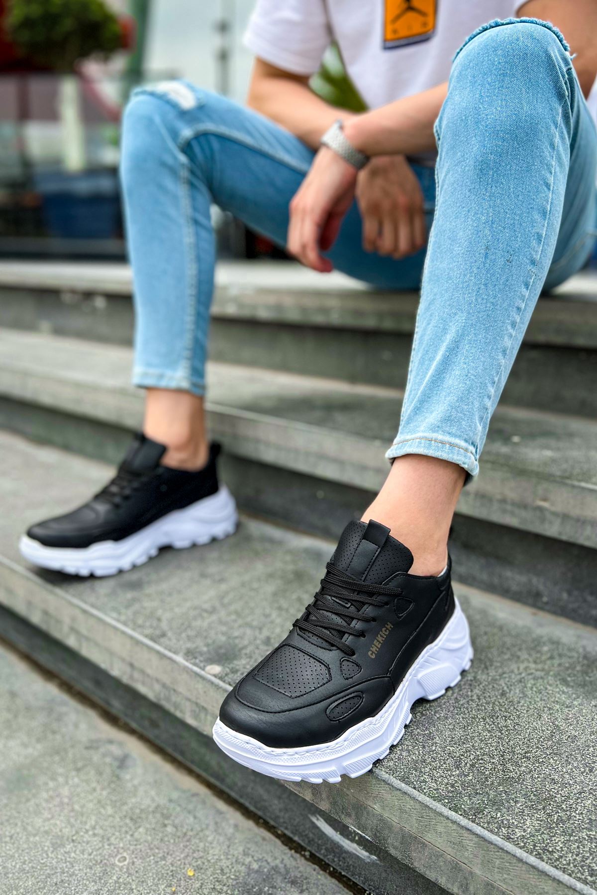 Bağcıklı Erkek Spor Ayakkabı Siyah - Görsel 5