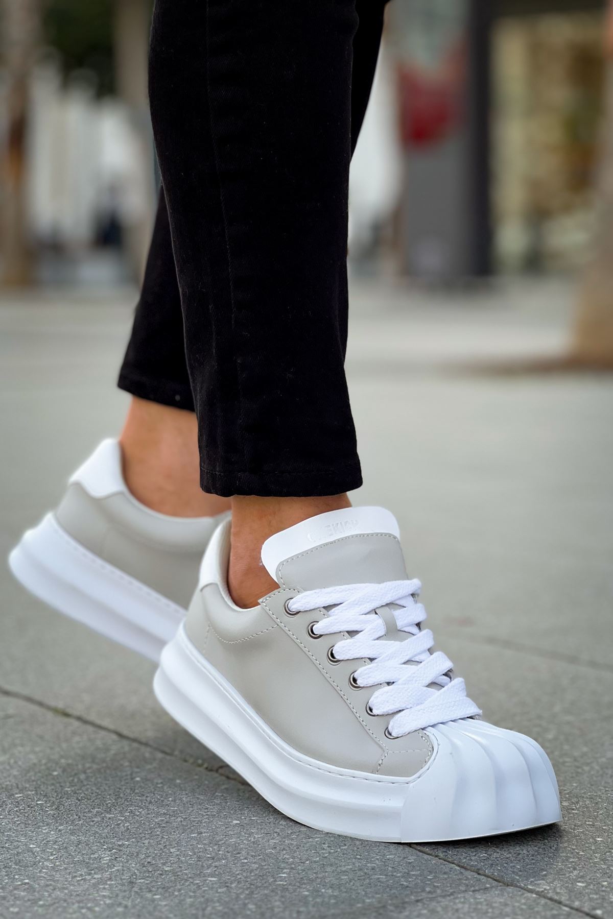 Bağcık Erkek Spor Ayakkabı Gri - Görsel 4