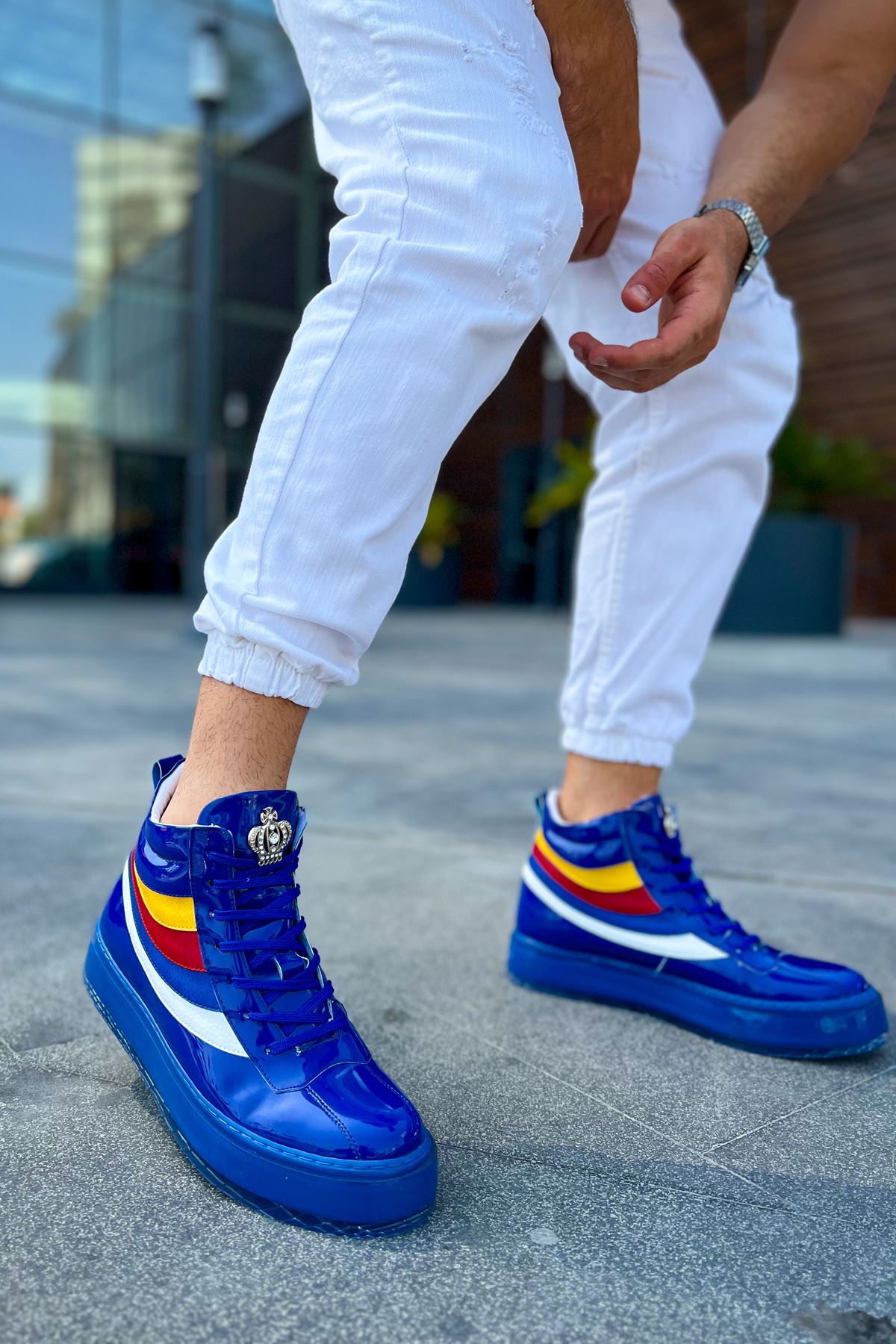 Bağcıklı Erkek Sneaker Bot Lacivert - Görsel 2