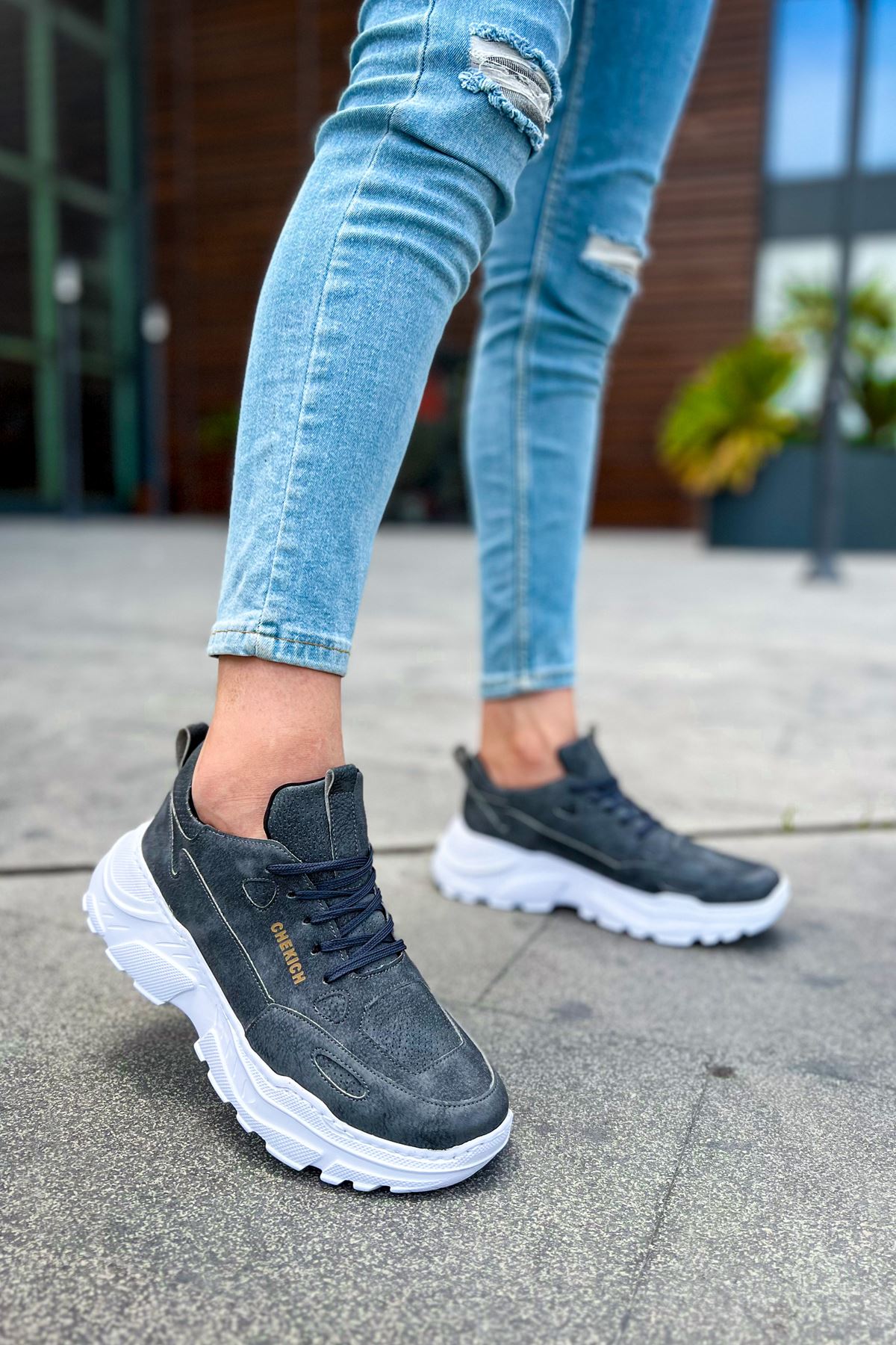 Bağcıklı Erkek Spor Ayakkabı Antrasit - Görsel 2