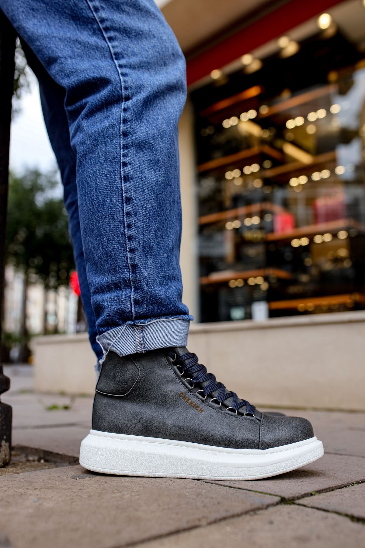 Bağcıklı Erkek Sneaker Bot Antrasit - Görsel 4