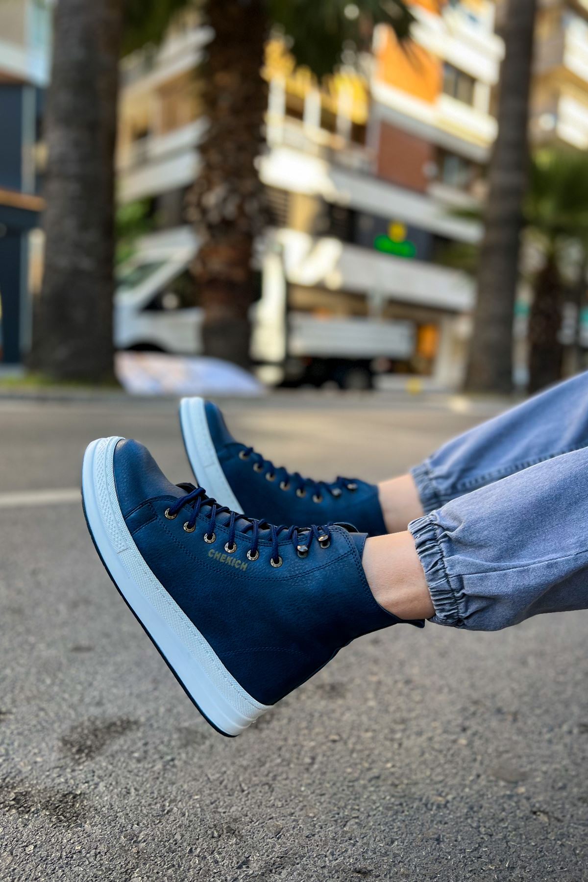 Bağcıklı Erkek Sneaker Bot Lacivert - Görsel 3