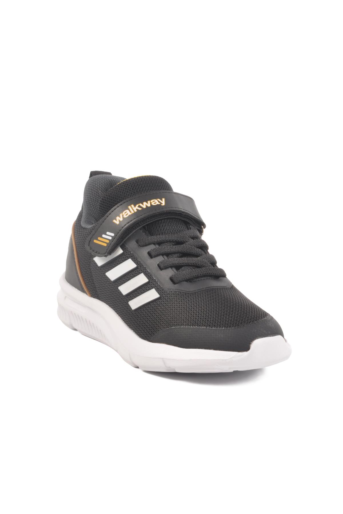 Fav 100 F Siyah-Beyaz Hafif Esnek Çocuk Spor Ayakkabı - Görsel 2